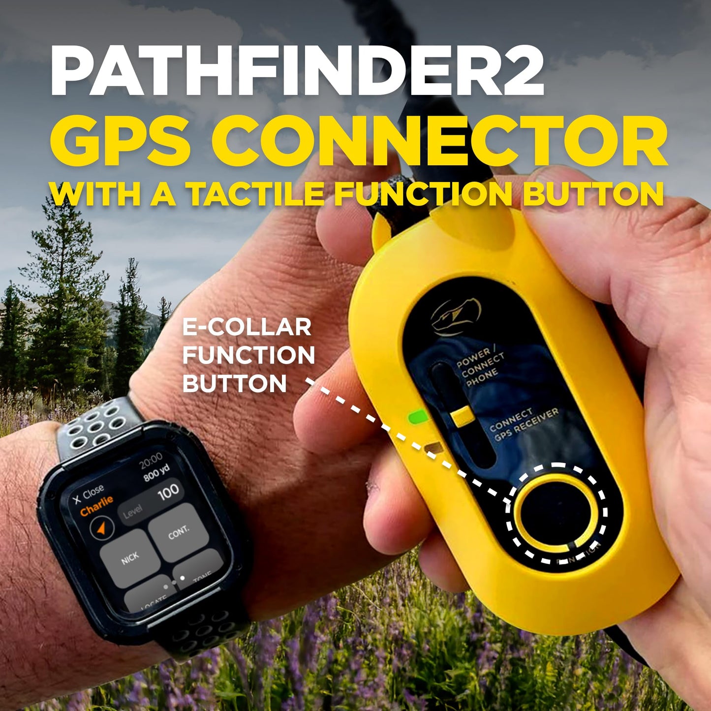 Dogtra Pathfinder 2 GPS Dog Tracker e Collar 9 Mile Long Range LED Light No Monthly fees Free App Waterproof Smartwatch Control Satellite Real Time Tracking Multiple Dogs Smartphone Required