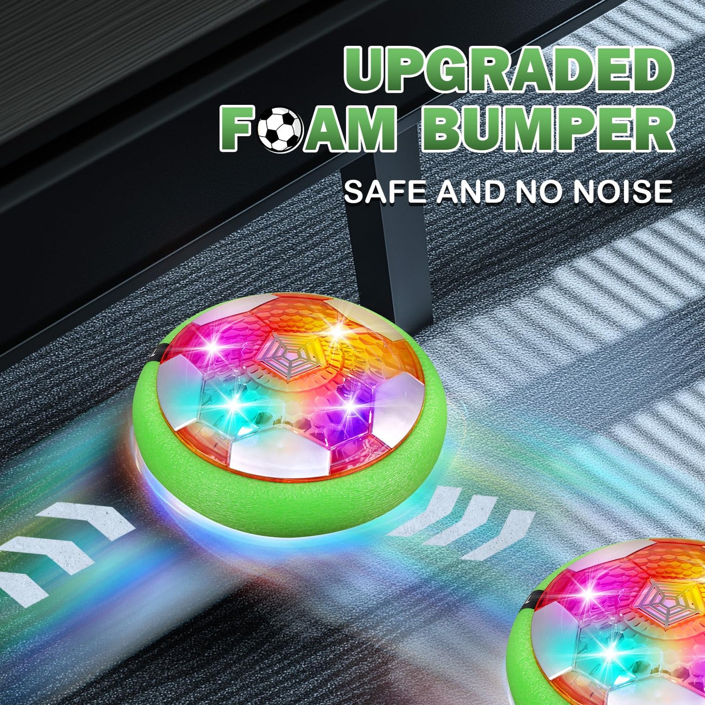BaLaM Hover Soccer Ball Toys for 3-8 Year Old Kids Toddler Boys Girls, Christmas Birthday Gifts for Kids Age 4-6 5-7 8-12, Indoor Rechargable Light-up Toys Games