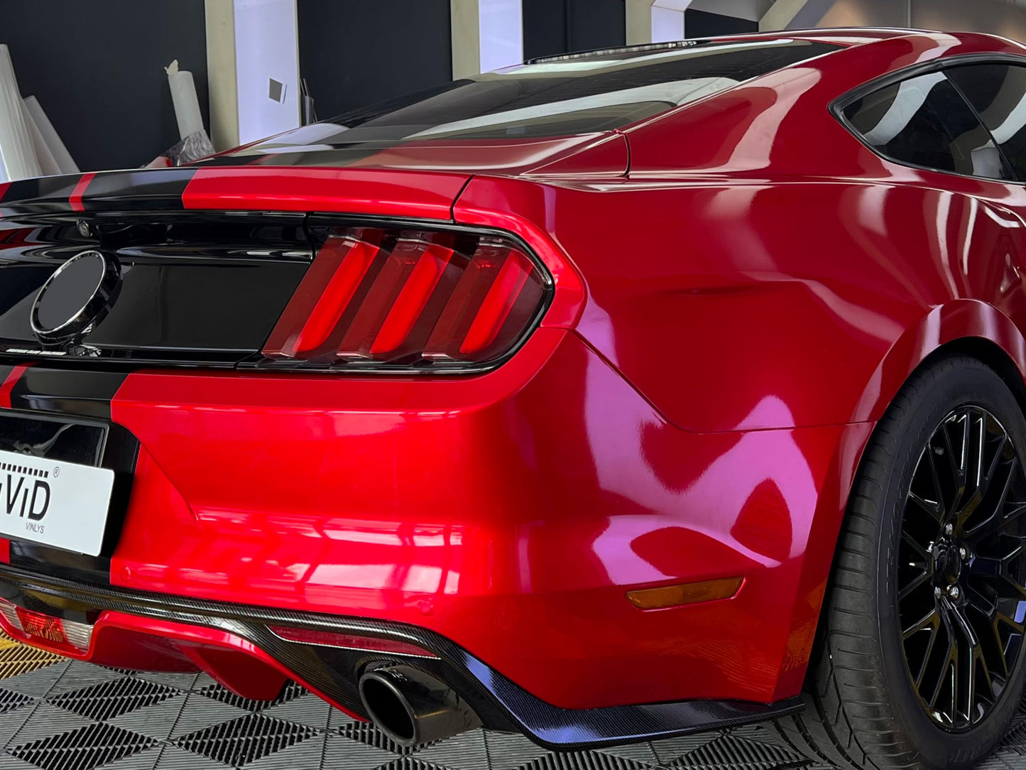VViViD+ Ultra Gloss Metallic Candy Red Vinyl Car Wrap Premium Paint Replacement Film Roll with Nano Air Release Technology (25ft x 5ft)