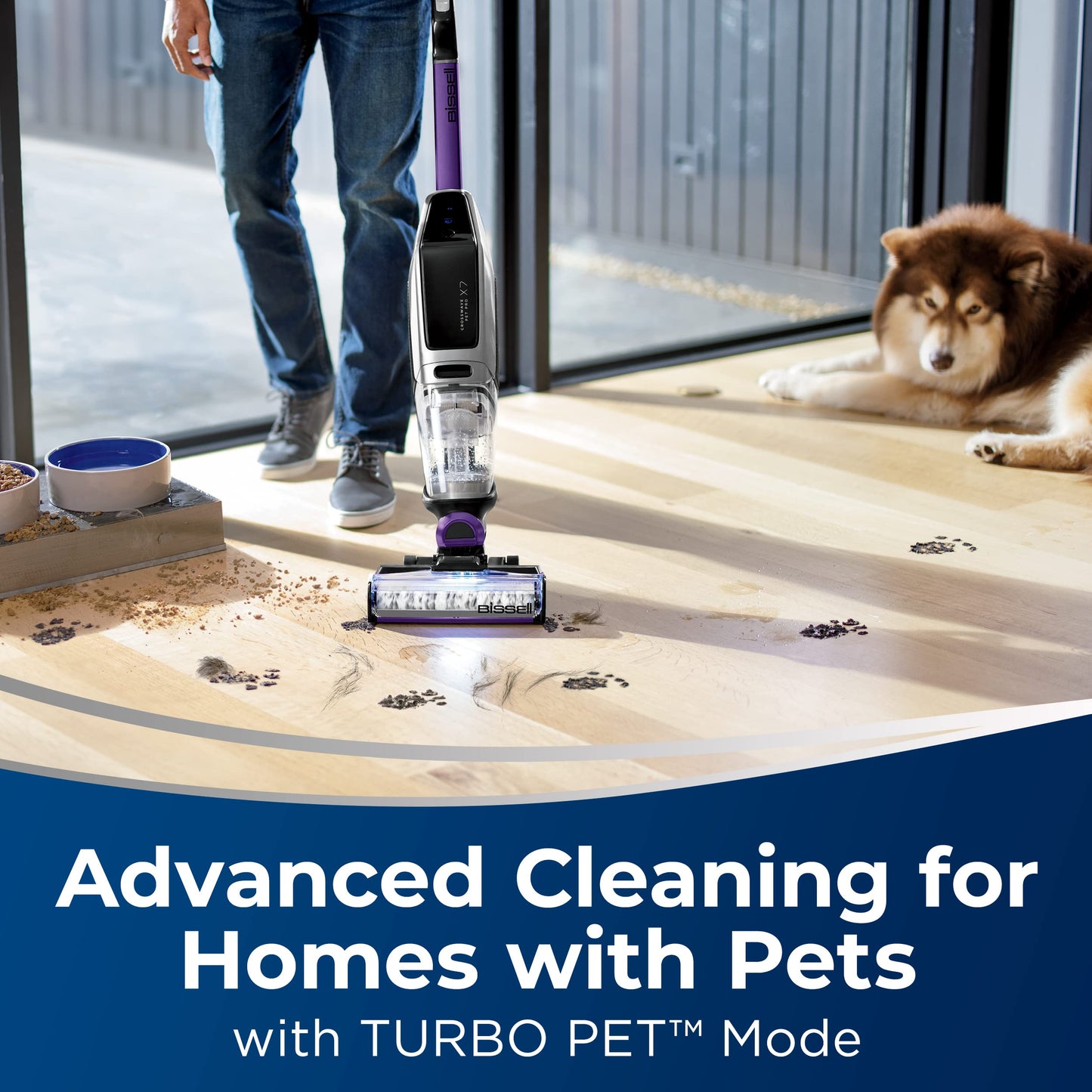 Bissell CrossWave X7 Cordless Pet Pro Multi-Surface Wet Dry Vacuum with WiFi Connectivity, 3279, Violet