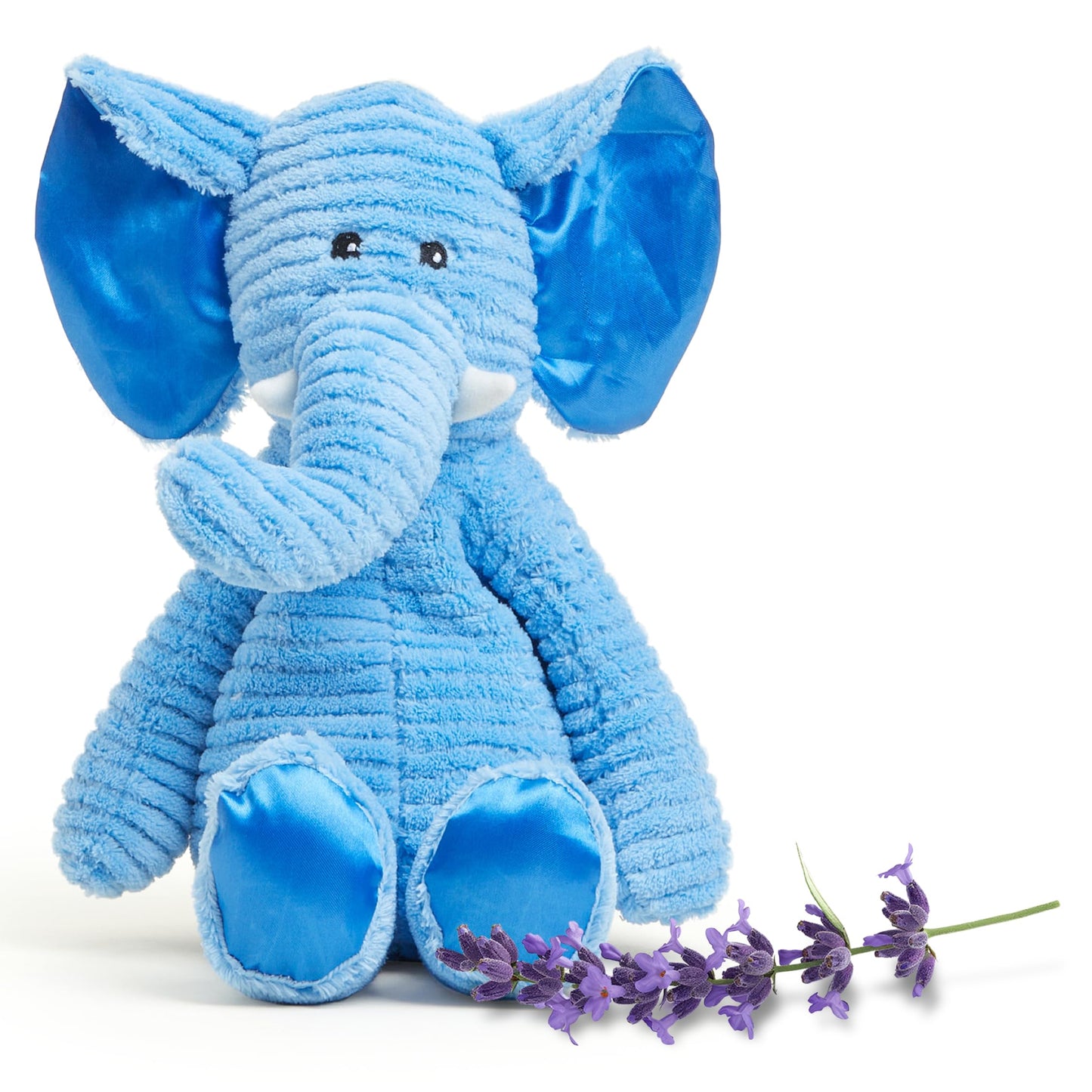 warmies Microwavable & Weighted Stuffed Animals, Elephant - Heated Stuffed Animal Plushie for Warmth & Comfort - Cute Soft Plush Toys for Adults & Children (Boys, Girls, Babies & Toddlers)