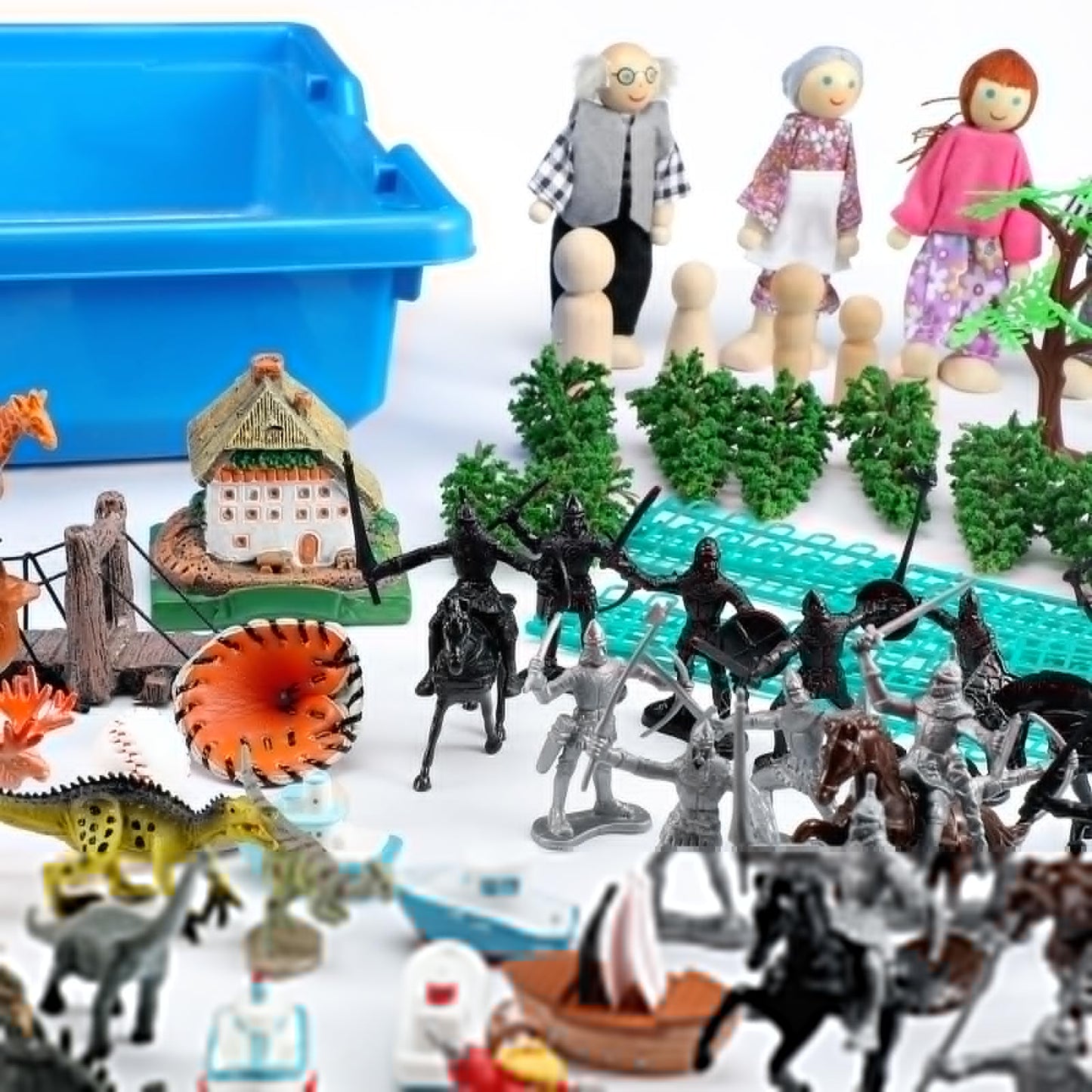 WinnerWhy Sand Tray Basic Portable Starter Kit Sandtray Portable Starter Kit Includes Tray, Sand, and 136 Miniatures