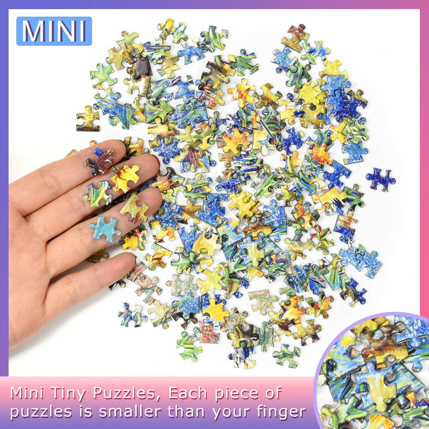 3 Pack Mini Jigsaw Puzzles 150 Pieces for Adults Small Jigsaw Puzzle 6 x 4 Inches House Entertainment Toys Home Decor Puzzles