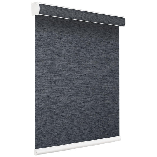 Changshade Custom Size Cordless Roller Shades, Light Filtering Roller Window Blinds with Thermal Insulated for Office, Living Room, Bedroom, Kitchen, Veins Black