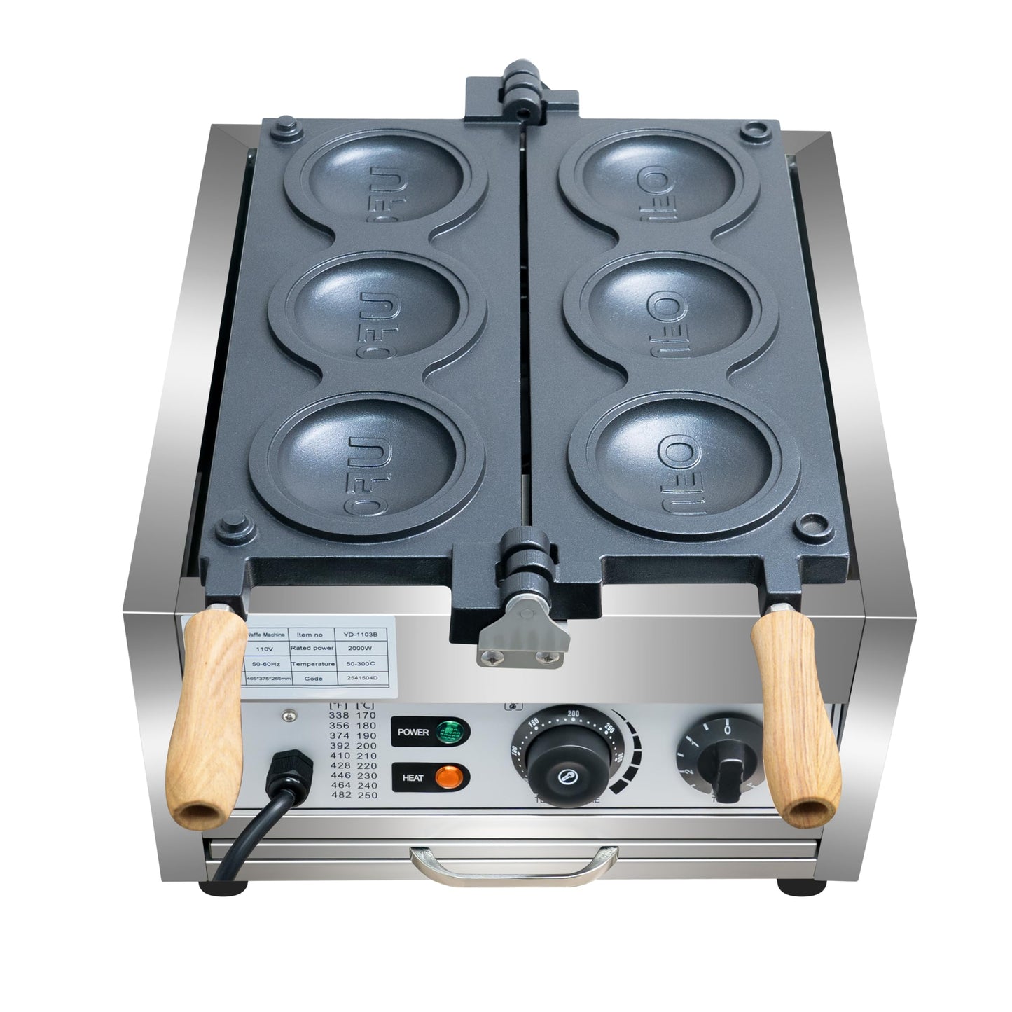 Ice Cream UFO Burger Maker 3pcs, Electric Burger Waffle Maker, rotary Hamburger sandwich machine Non-stick Panini press waffle machine 110V Gelato Panini Press machine for Home Kitchen Use Breakfast