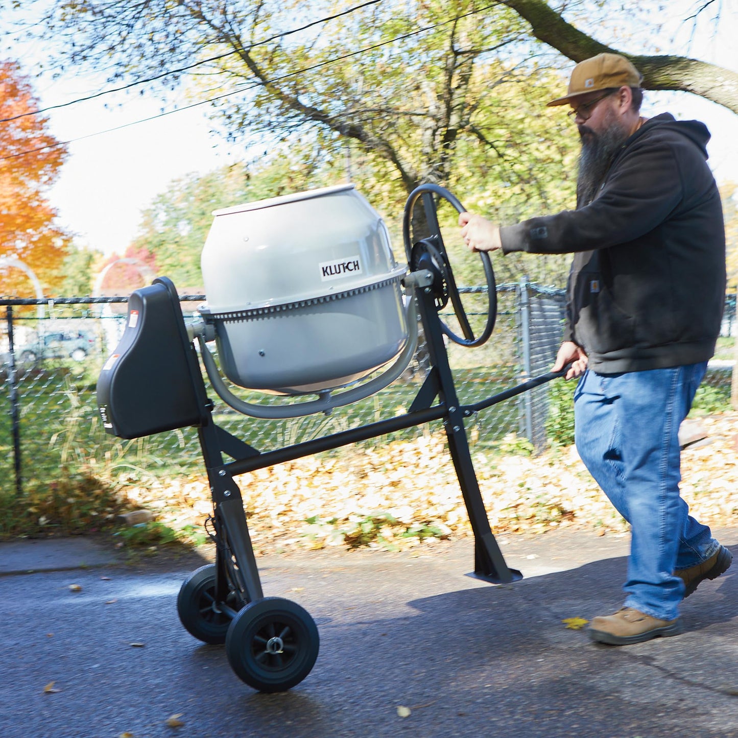 Klutch Electric Cement Mixer, 4.25 Cu. Ft. Drum