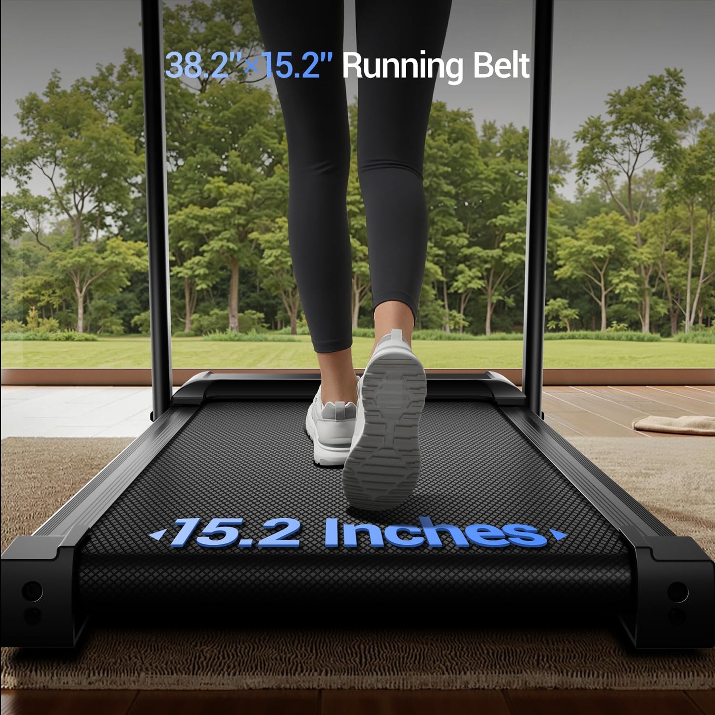LONTEK 3-in-1 Foldable Treadmill with 15% Incline, Portable Treadmills for Home and Office, Folding Treadmill with Handles, 3.0HP Quiet Walking Pad with Three Screen Display, 300Lbs Capacity