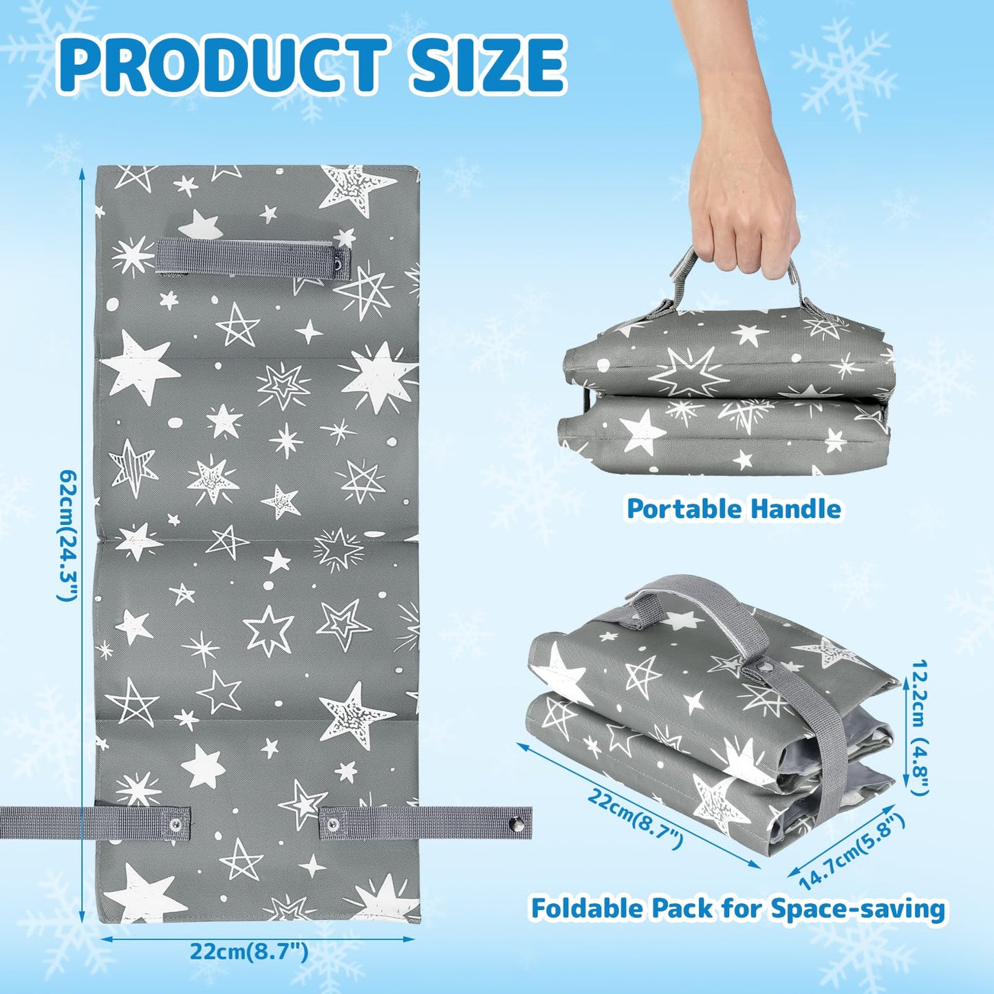 Orzbow Car Seat Cooling Pad for Toddler with Removable Ice Pack, Summer Baby Cooling Pad for Car Seats and Strollers, Portable Carseat Cooler Ice Cushion, Keeping Baby Cool in The Summer, Gray