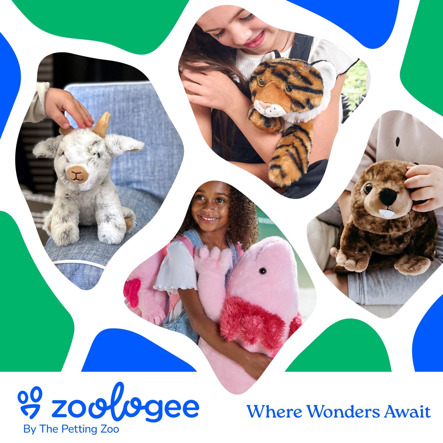 The Petting Zoo Gorilla Stuffed Animal, Gifts for Kids, Wild Onez Zoo Animals, Gorilla Plush Toy 12 inches