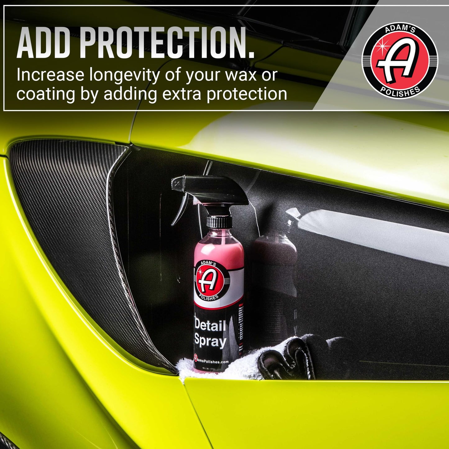 Adam's Detail Spray 5 Gallon - Quick Waterless Detailer Spray for Car Detailing, Polisher Clay Bar & Car Wax Boosting Tech, Add Shine Gloss Depth Paint | Car Wash Kit & Dust Remover