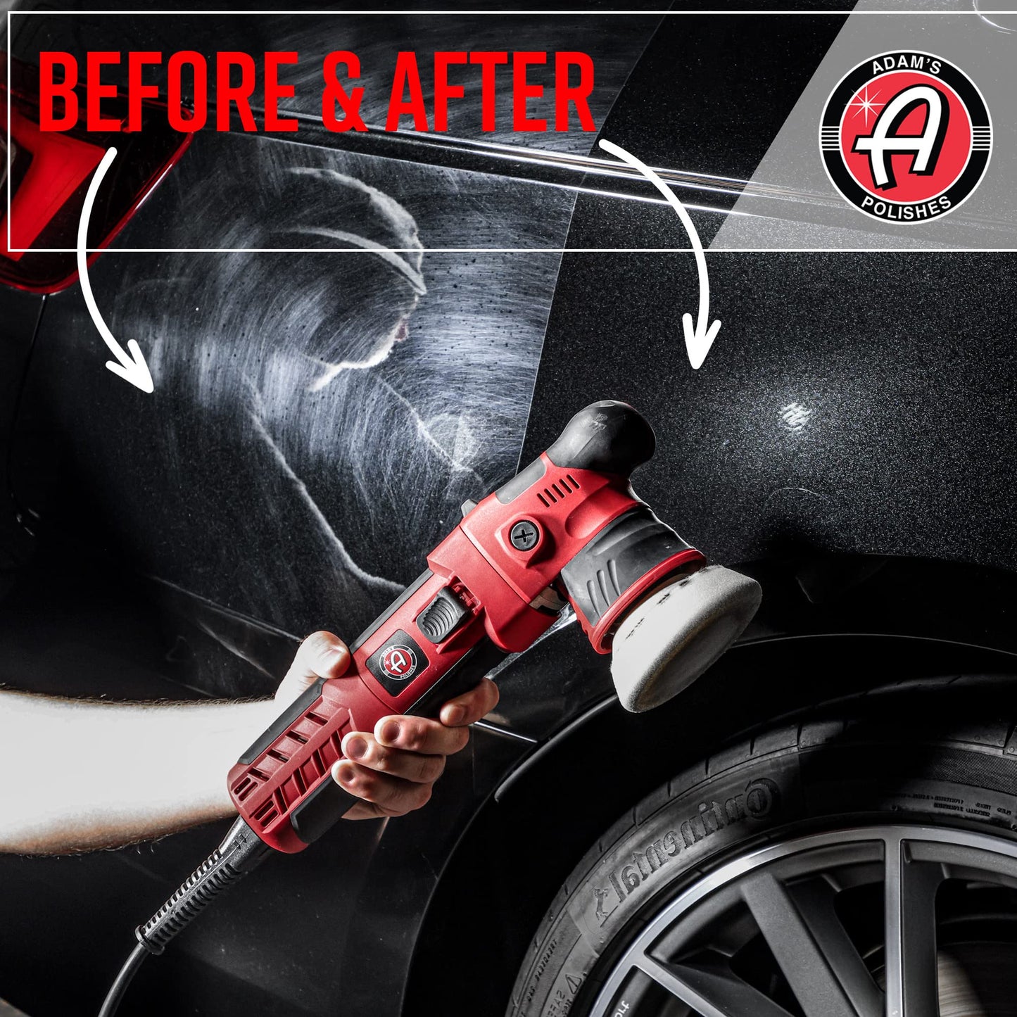 Adam's Polishes SK Pro 12mm Car Polisher Kit (10 Item) - Professional Dual Action Polisher for Car Detailing - Paint Correction, Waxer Buffer DA Polisher - Variable Speed Car Polisher System