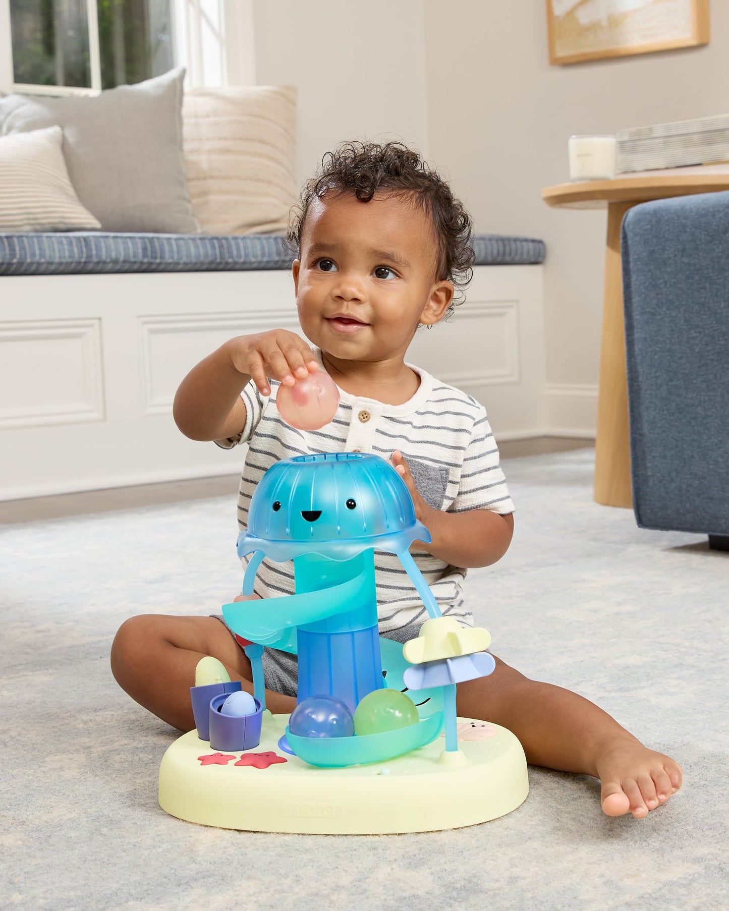 Skip Hop Seascape Musical Activity Ball Drop 2-Stage Cause & Effect Developmental Toy with Lights, Songs and Sounds Age 6m+