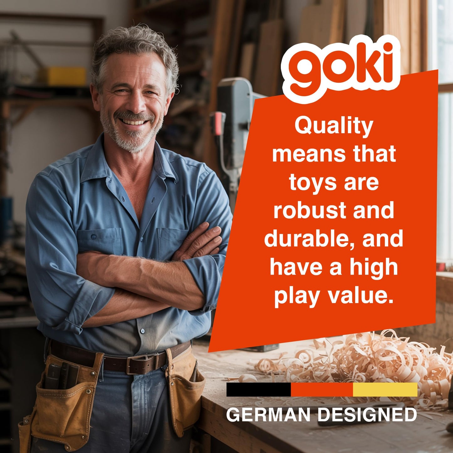 Goki Wooden Pull Toy Caterpillar NILA Montessori Toys for 1 Year Old I Baby Walking & Toddler Along String - Eco Friendly Wood Motor Skills Development I 1st Birthday Gifts - German Quality & Design