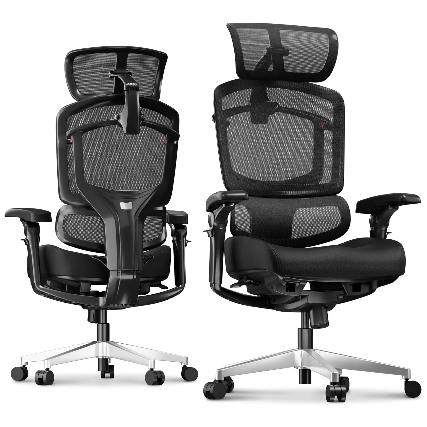 FLEXISPOT ErgoX-PRO Ergonomic Office Chair Black – Cloudtech Cushion, 5D Lumbar, 7D Armrests, 4D Headrest, 551LBS Capacity – Office, Gaming, Home