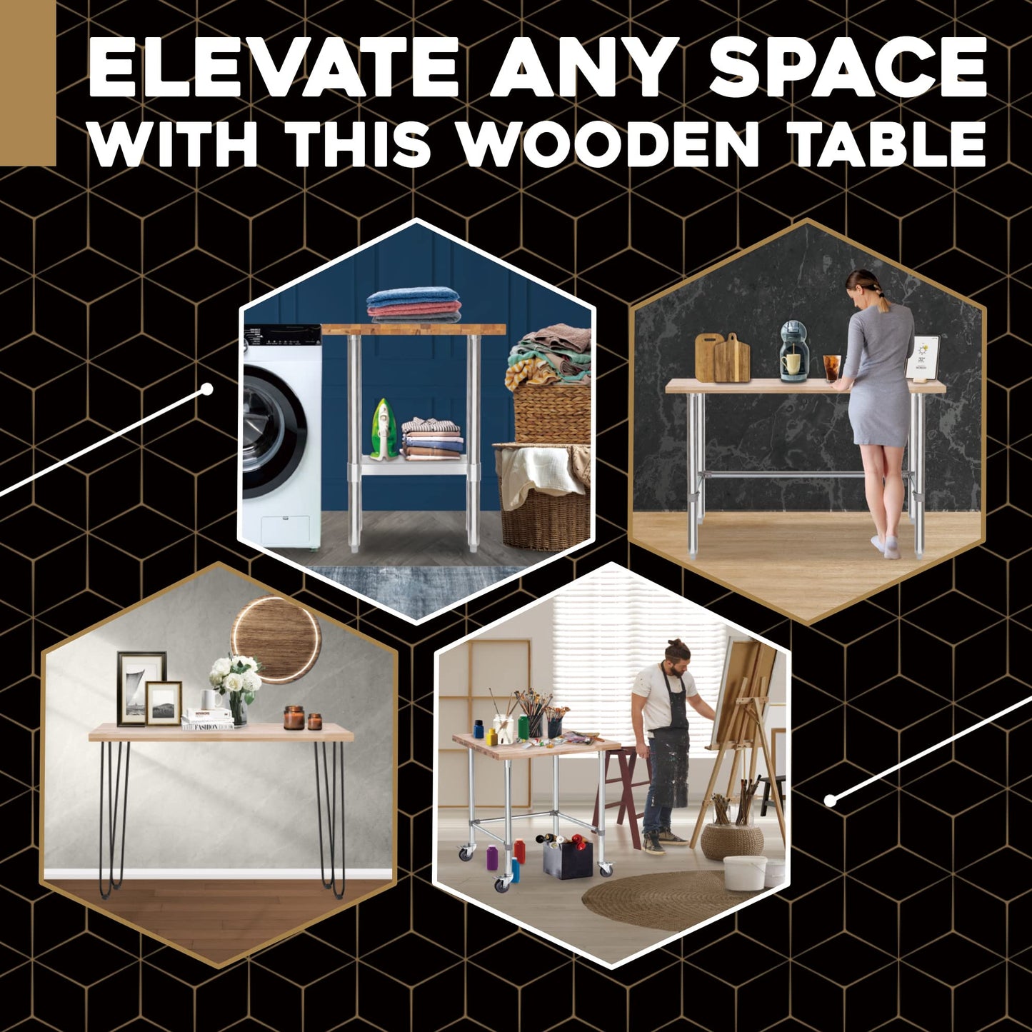 DuraSteel 30x30 Butcher Block Countertop - Maple Solid Wood Workbench for Kitchen, Restaurant, Cabinet, Desk Top, Wood Board, Large Counter Cutting Island Long, Bakery Worktable Dough - Table Top Only