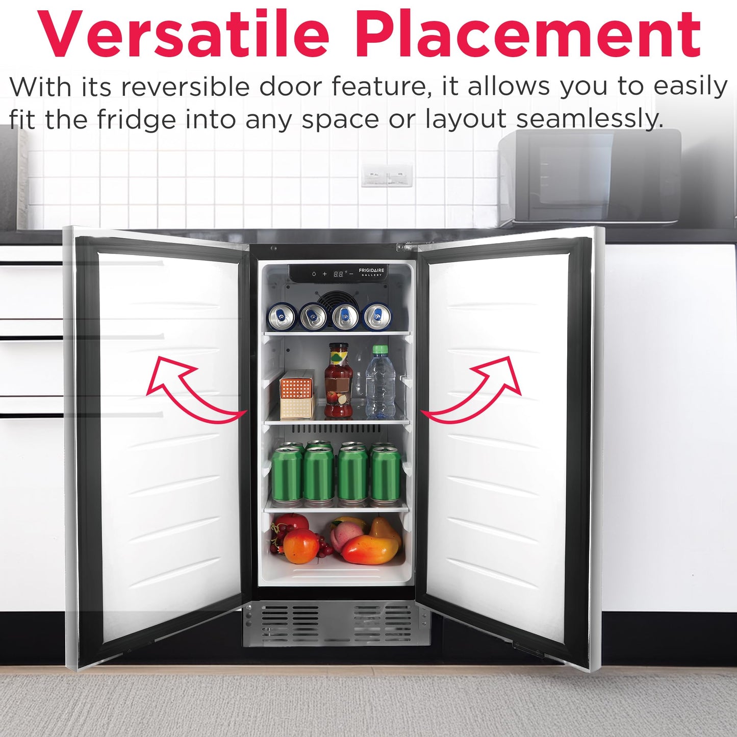 Frigidaire 3 Cu Ft Capacity built in fridge, under counter, frost free, Stainless Steel