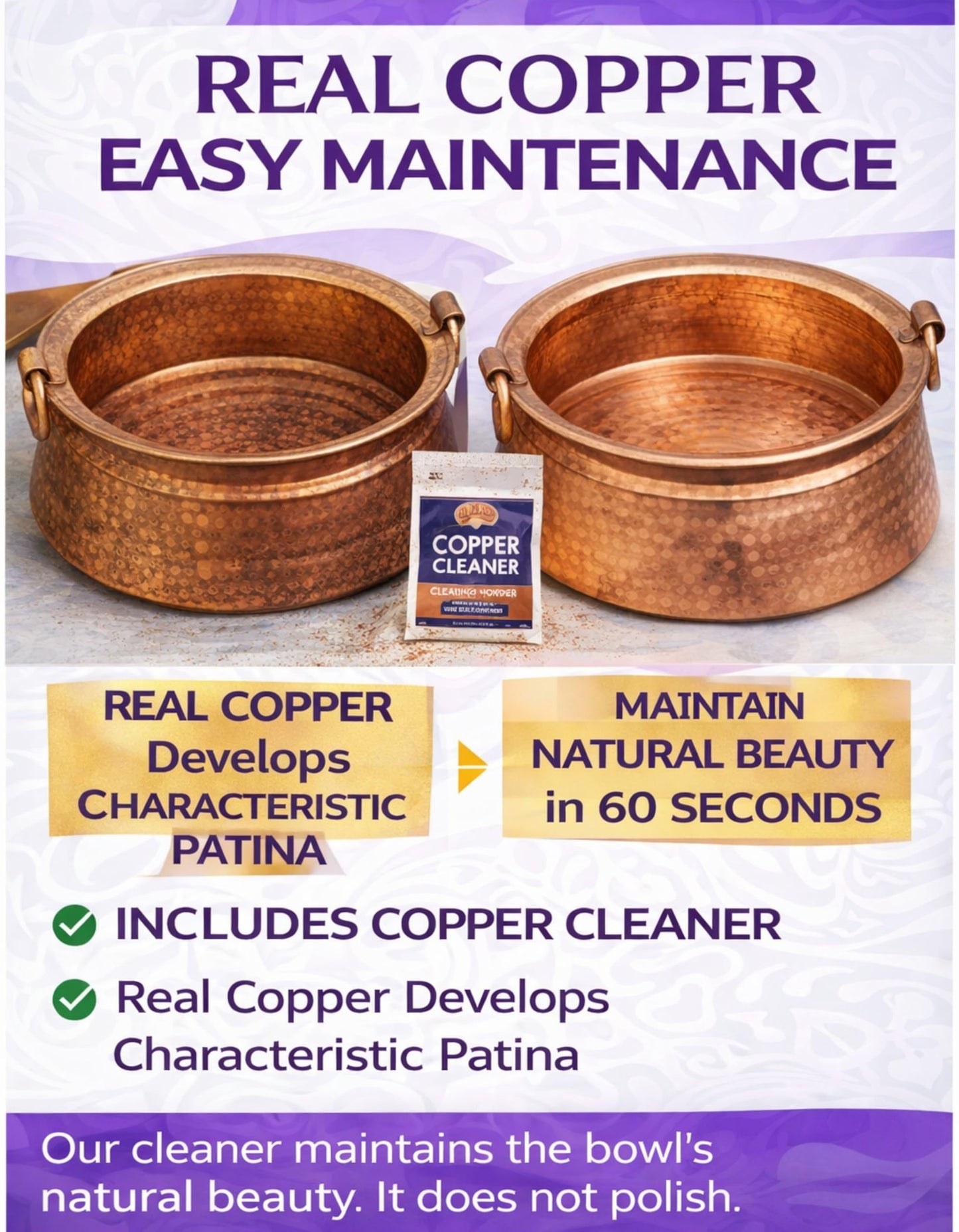 Pure Copper Khadkulo 11"-12” Foot Soak Bowl – Hand Hammered Nepali Foot Spa Basin for Pedicure & Relaxation – Compact Size for Small to Medium Feet – Decorative Flower & Candle Display