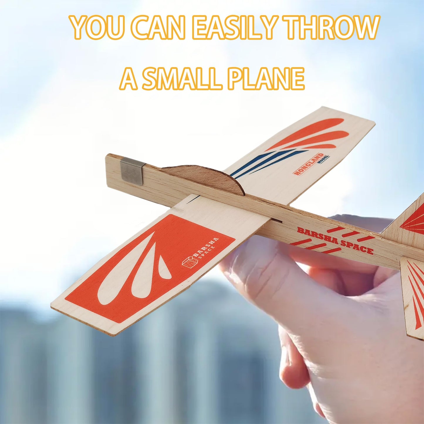 Barsha Space Balsa Wood Airplane Toys Set | Wooden Airplane Kits | 4 Balsa Wood Glider Planes, Model Toy Airplane Kits | Classic Toys for Children