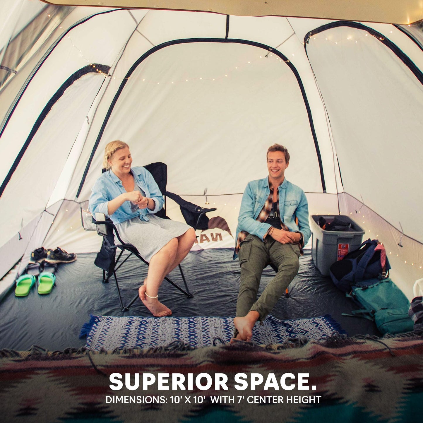 Napier Backroadz SUV Tent | 10' x 10' SUV Car Camping Tent | Fits All CUVs, SUVs, and Minivans | Sleeps 5 | Spacious, Durable, Easy Set-up | Gray/Green | Model 19100