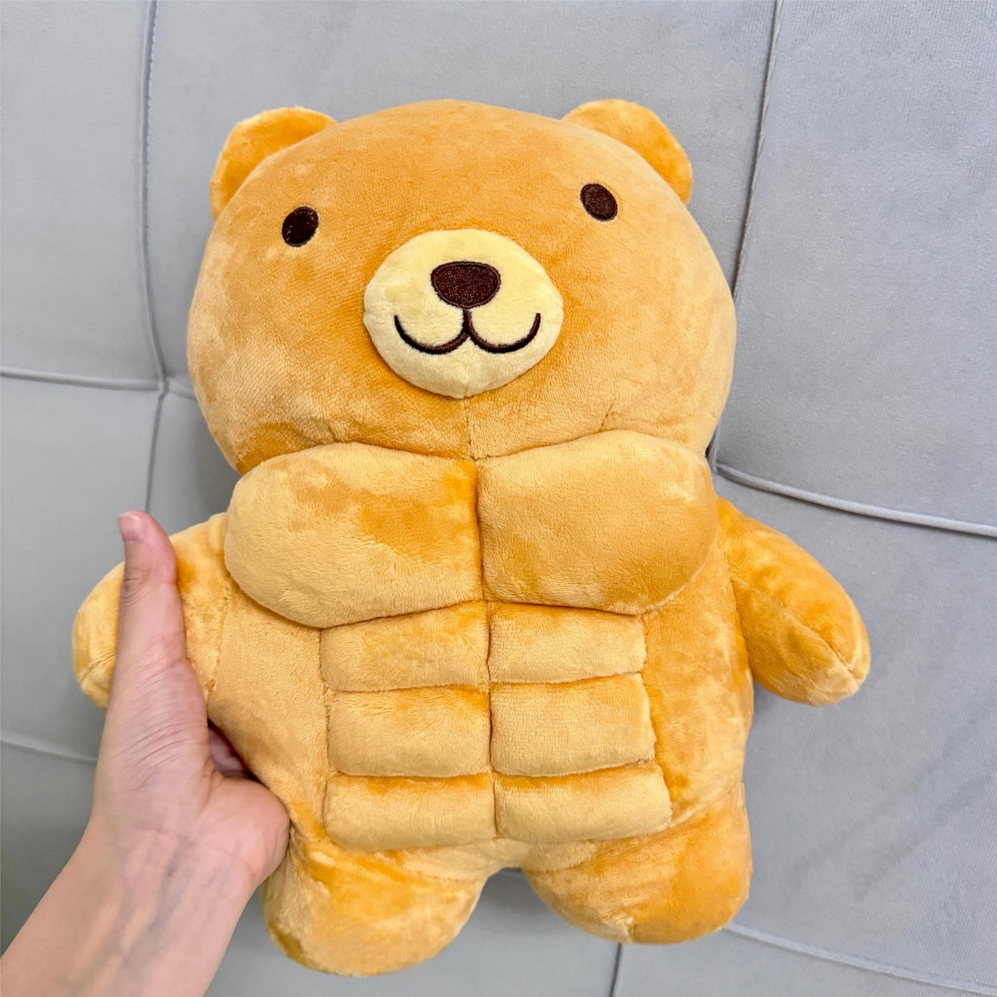 Arkdorz Muscle Teddy Bear Plush Toy,Kawaii Muscle Bear Stuffed Animal Soft Stuffed Plush for Kids Boys Girls