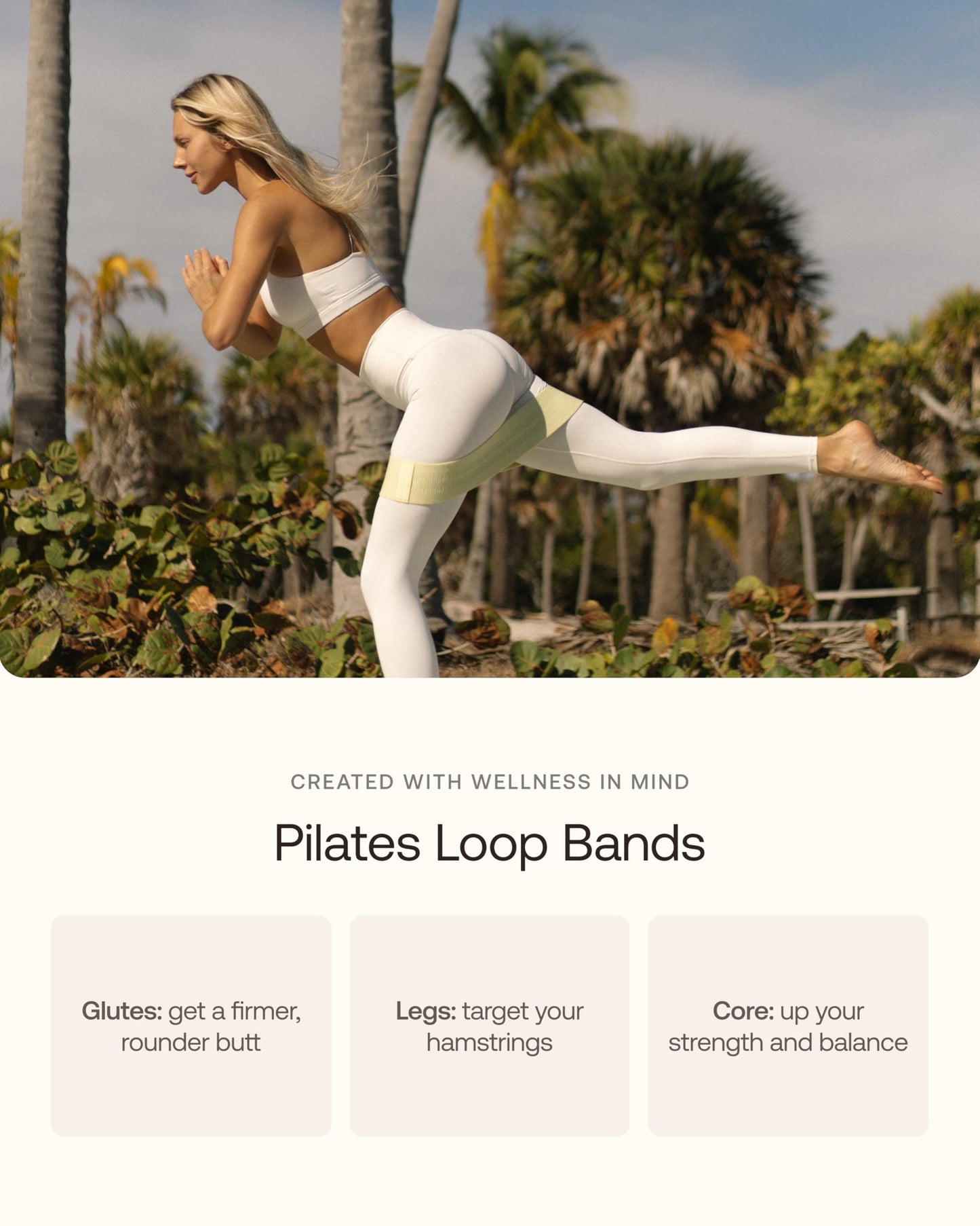 BetterMe Pilates Travel Kit – Pilates Loop Bands, Weight & Resistance Bands – Portable Pilates Kit for Women – Compact Home & Travel Workout Equipment Set (Stone Gray)
