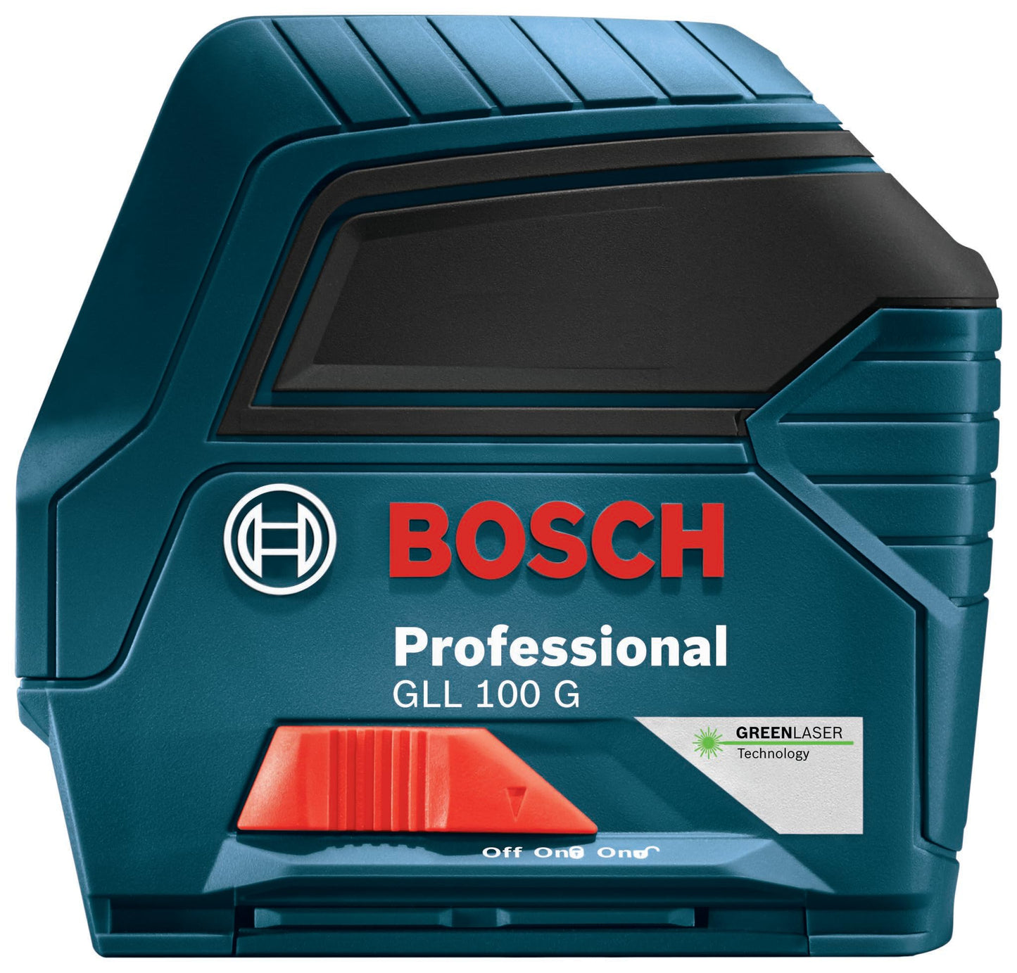 BOSCH GLL 100 GX 100 Ft Green-Beam Self-Leveling Cross-Line Laser, Includes 3 AA Batteries, Positioning Device, Green Laser Target Plate, & Heavy-Duty Pouch