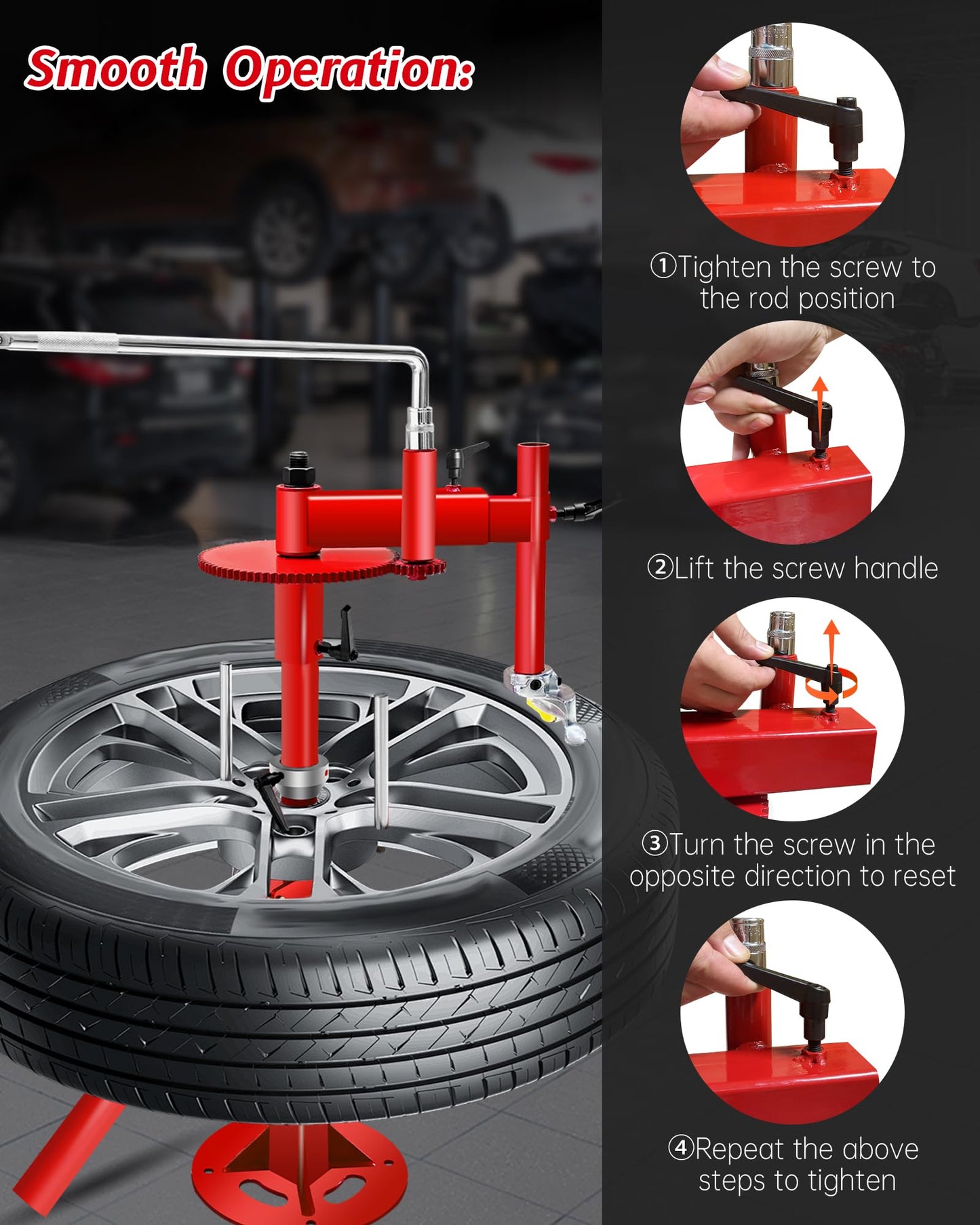 CGENWDCH Manual Tire Changer Machine with Gear Transmission System, 16''-21'' Tire Change, Fit for Car/Truck/Trailer/SUV/RV with 16" and Larger Wheels, Not Suitable for Motorcycles, Bicycles