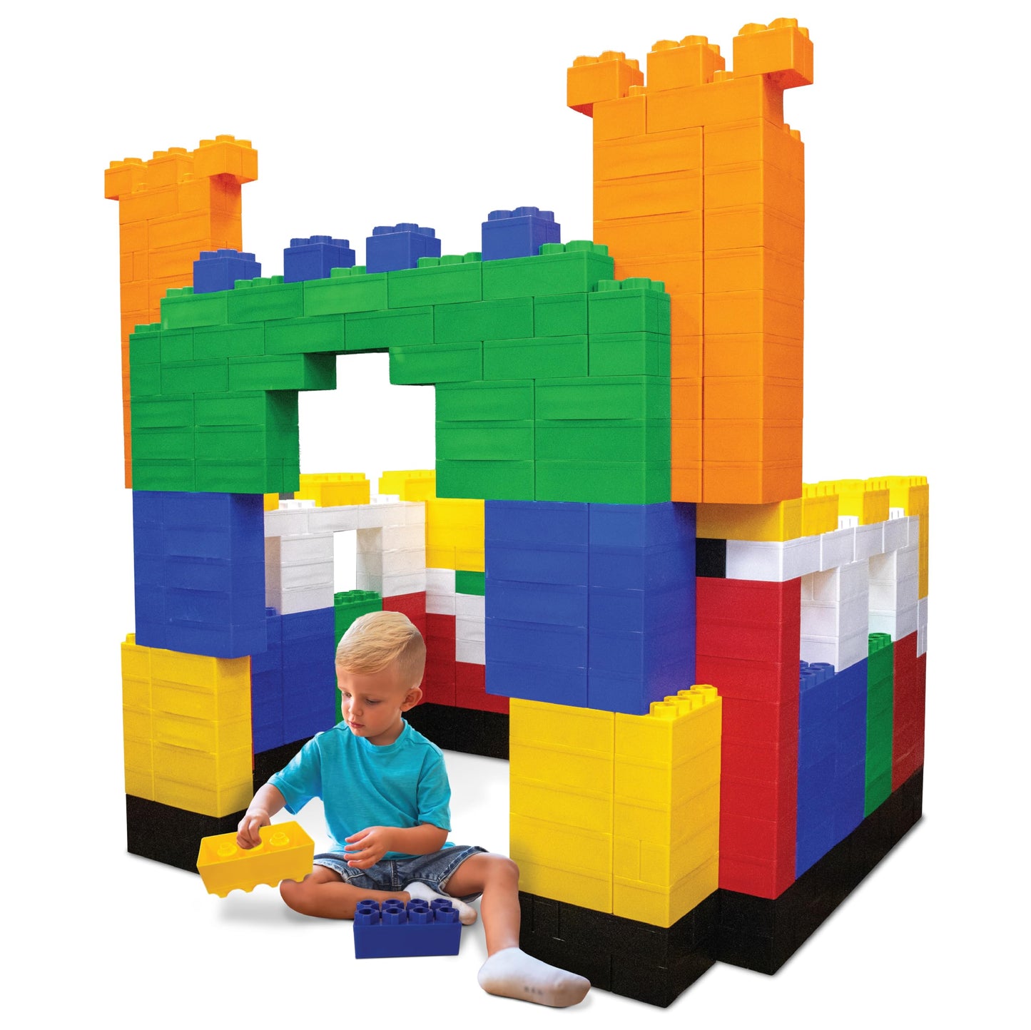 BiggoBlocks Large Building Blocks for Kids Ages 3-8 – 336 Piece Mega Set – Indoor & Outdoor STEM Toy for Boys & Girls