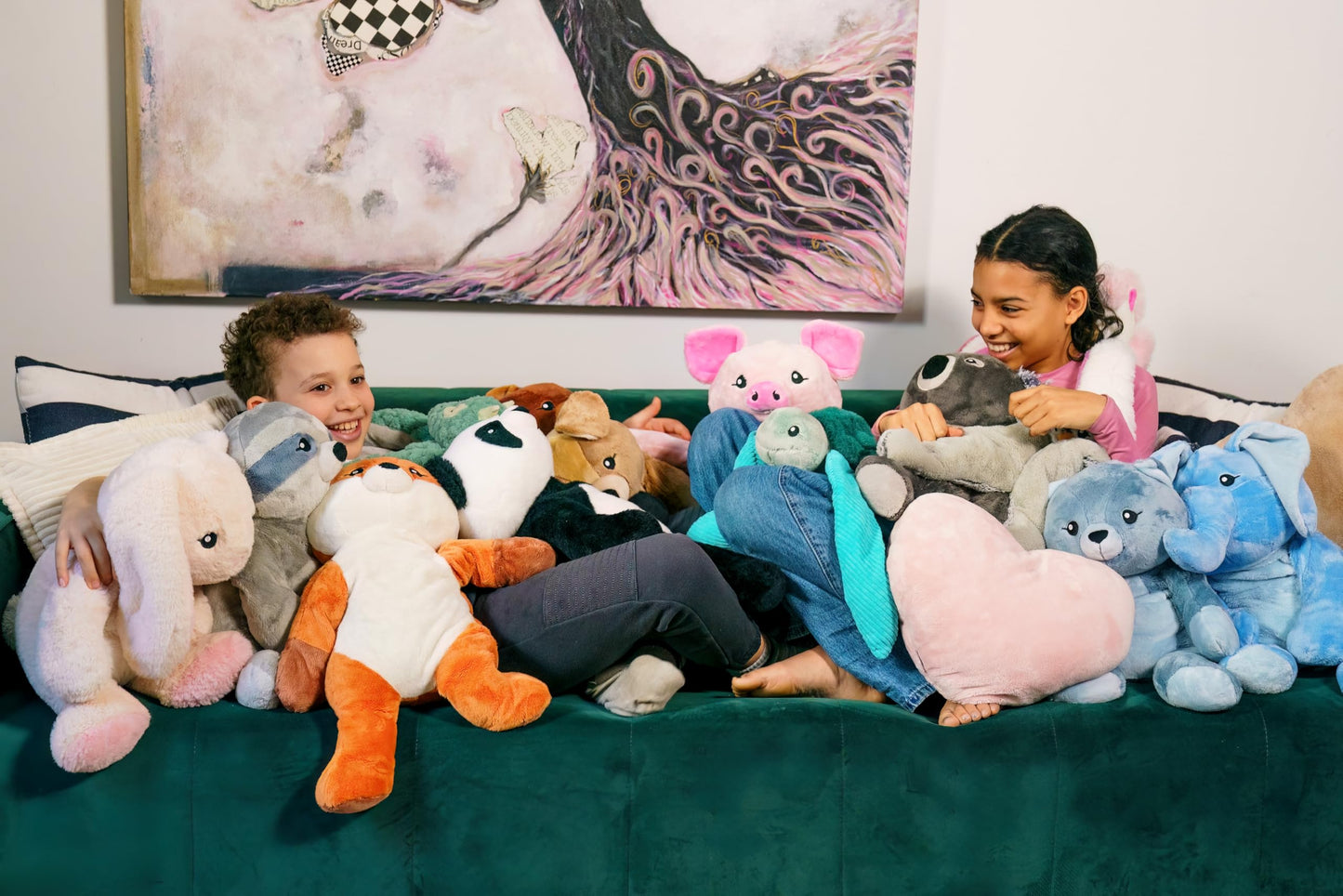 HUGIMALS Hugarounds Sawyer the Sloth 2.5 lb Microwaveable & Freezable Weighted Plush Neck & Shoulder Wrap | Soothing, Comforting Hugs for Self-Care & Relaxation | Unscented for Ages 2+