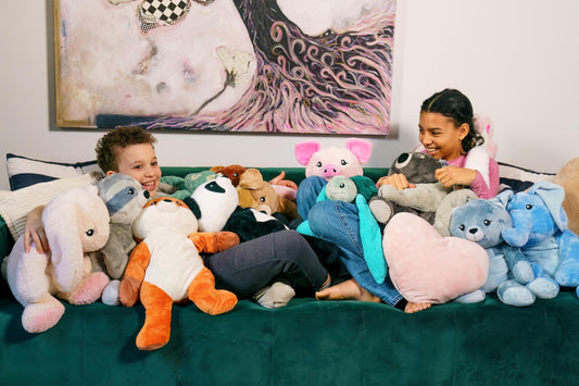 HUGIMALS Hugarounds Pax the Penguin 2.5 lb Microwaveable & Freezable Weighted Plush Neck & Shoulder Wrap | Soothing, Comforting Hugs for Self-Care & Relaxation | Unscented for Ages 2+