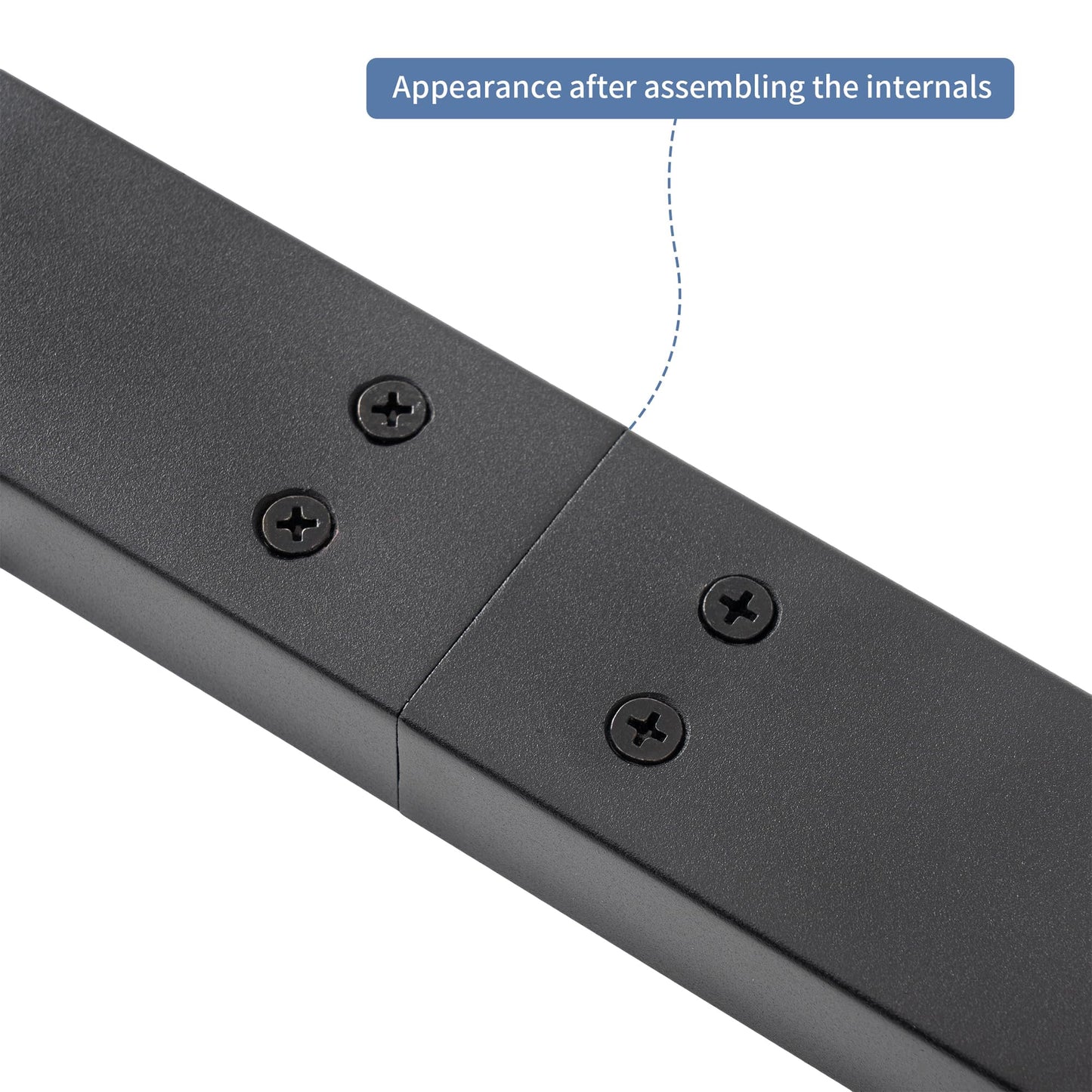 8FT Matte Black Handrails Kit for Indoor Outdoor Stairs，Modern Aluminum Handrail Set,2" X1" Grab bar,Adjustable 304 Stainless Steel Brackets Included，Rust Free (Matte Black, 8 FT)