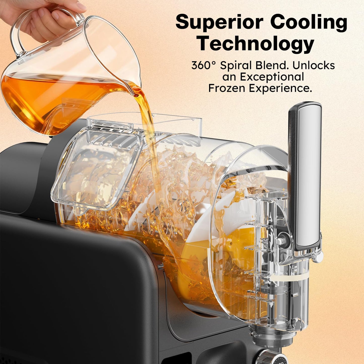 Slushie Machine for Home, 85oz Slushy and Ice Cream Maker No Ice Needed, Frozen Drink Maker with 5 Presets, Quiet, Auto-Clean, LED Display, Slushy Machine for Margaritas,Milkshakes,Frappés and More