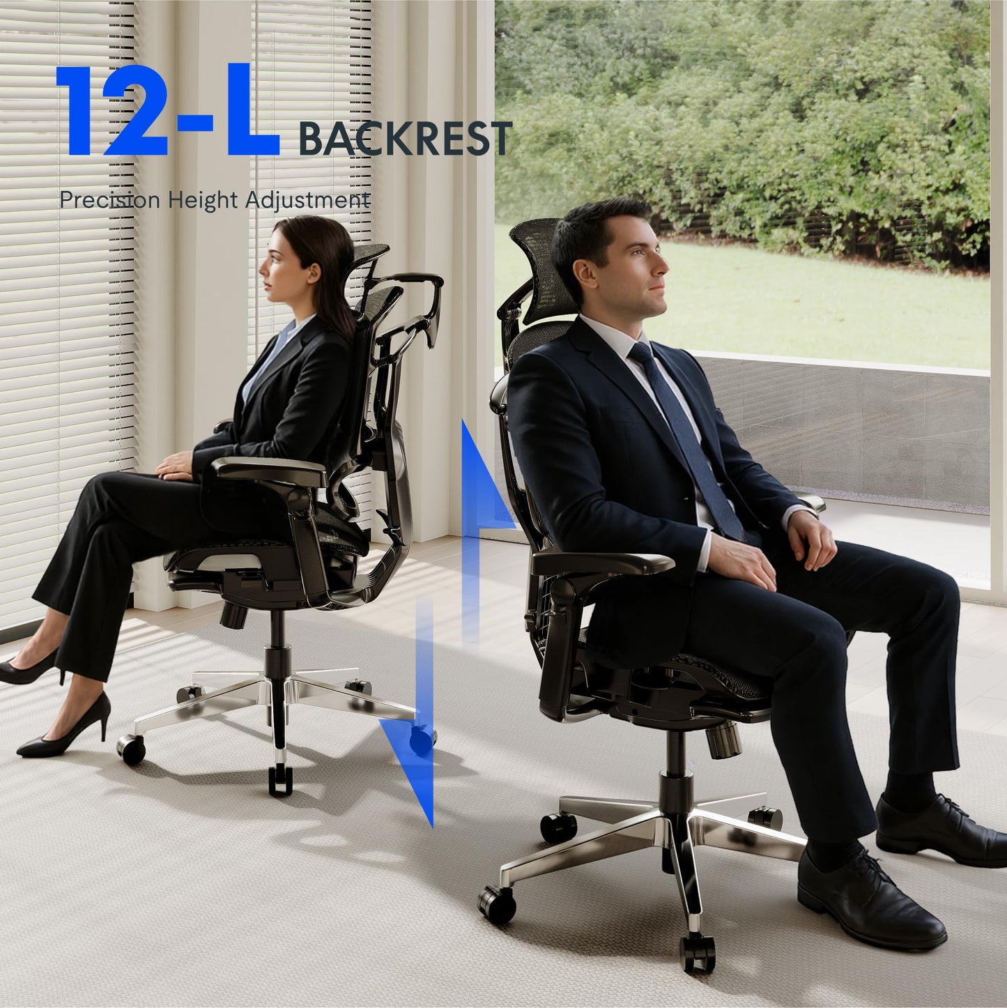 FLEXISPOT ErgoX-PRO Ergonomic Office Chair Black – Cloudtech Cushion, 5D Lumbar, 7D Armrests, 4D Headrest, 551LBS Capacity – Office, Gaming, Home