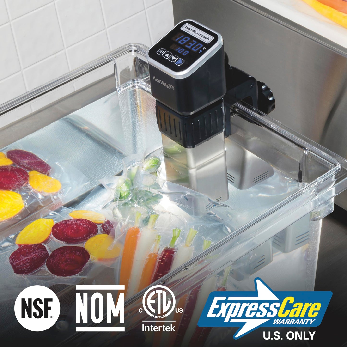 Hamilton Beach Commercial AcuVide™1000 Immersion Circulator, Sous Vide, NSF Certified (HSV1000)