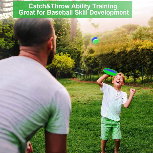Jalunth Ball Catch Set Game Toss Paddle - Beach Toys Back Yard Outdoor Pool Games Backyard Target Throw Sticky Mitts Set Age 3 4 5 6 7 8 9 10 11 12 Years Old Boys Girls Kids Easter Gifts Pink 2 Pack