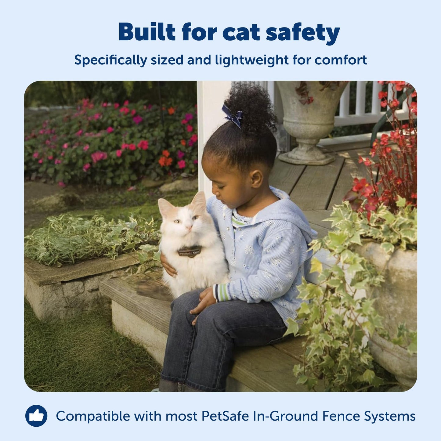 PetSafe In-Ground Fence Receiver Collar for Cats - Waterproof & Battery-Operated Adjustable Invisible Perimeter Training Collar - for Cats Older Than 6 Months, Weighing Over 6 lbs