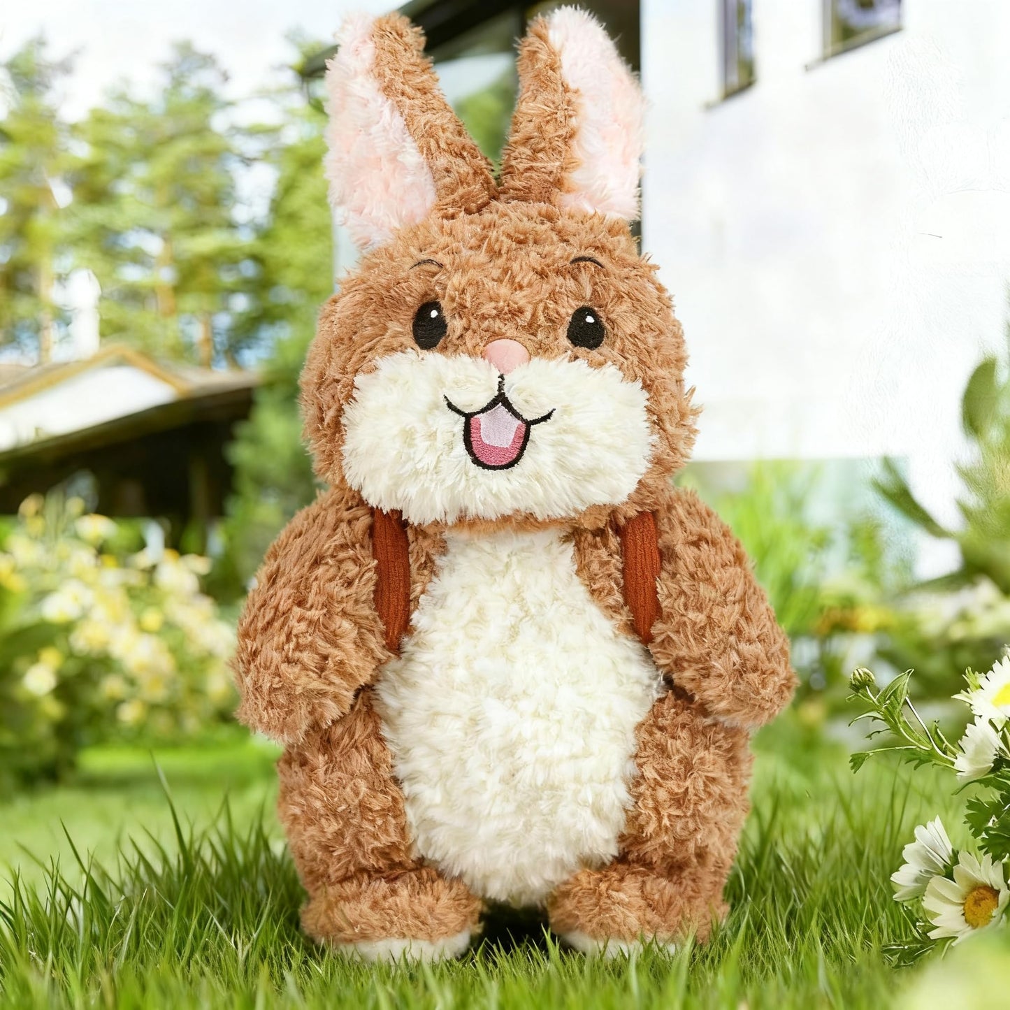 PuffPop Cute Bunny Stuffed Animal Plush Toy - Adorable and Lifelike Design, Super Soft, Perfect Christmas&Easter Gift, Stuffed Bunny for Kids, Girls, Boys, and Collectors