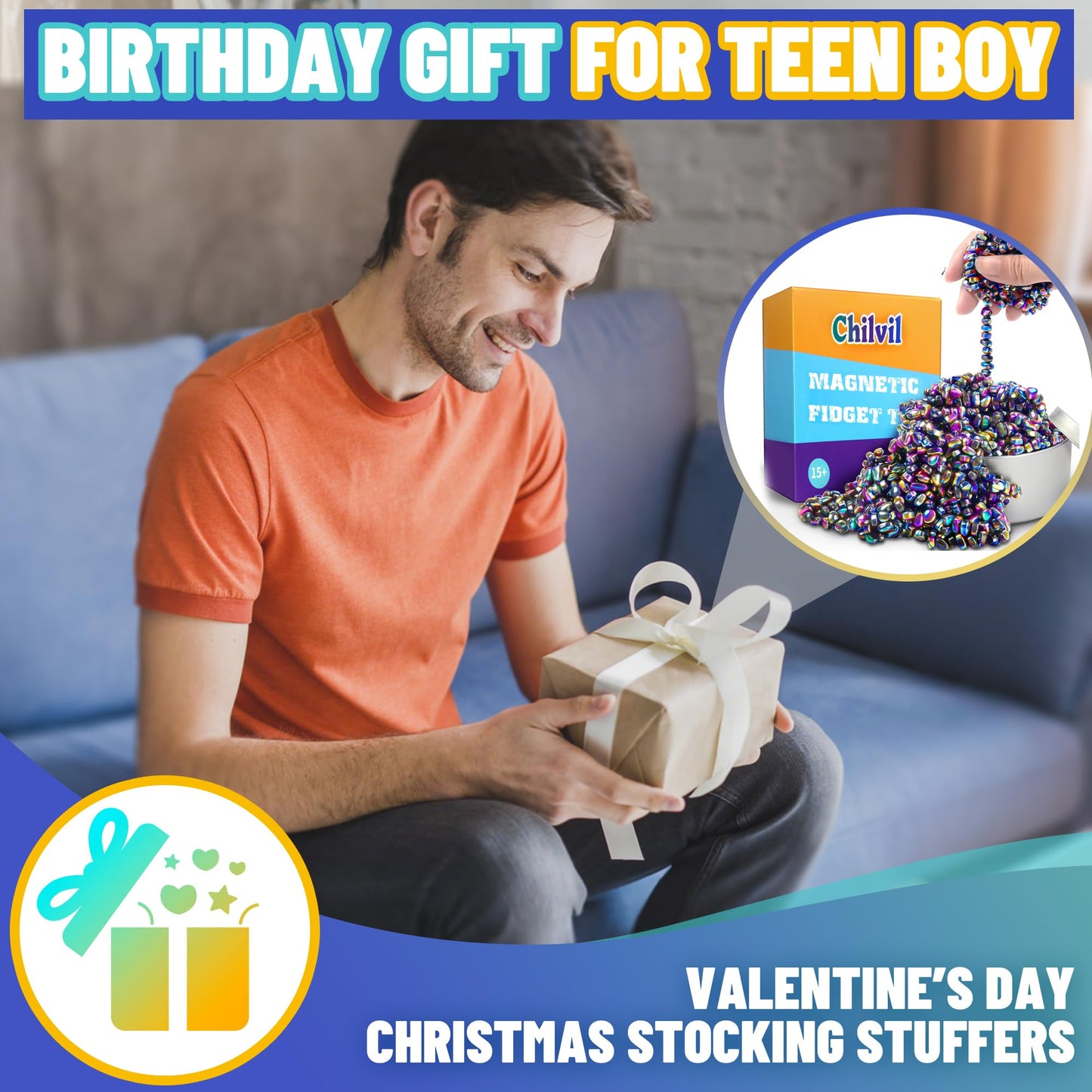1000pcs Easter Basket Stuffers for Teens Boy, Fidget Toys Metal Balls Stones Beads Quiet Office Desk Stress Anxiety Relief Cool Gadget Sensory Autism Ferrite Putty Valentines Day Gifts for Him
