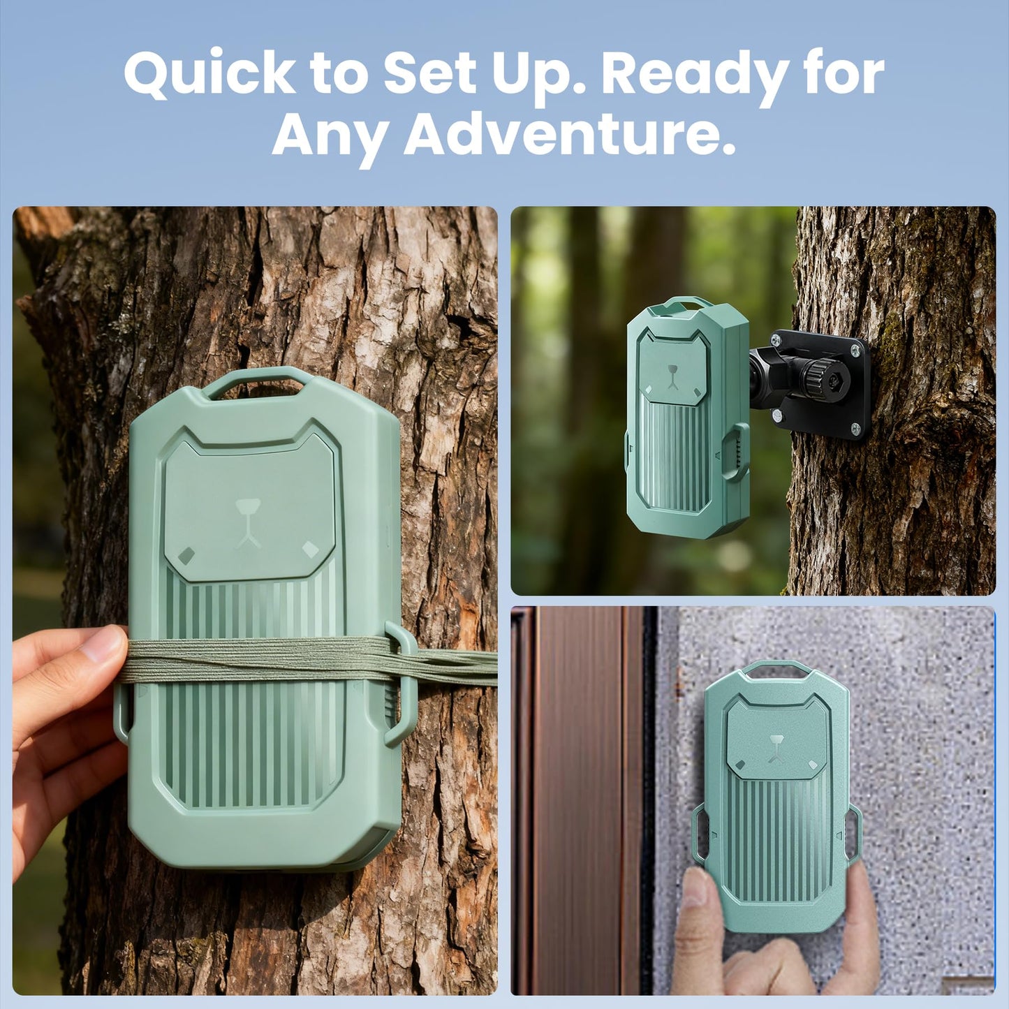 LETWESAF Portable Radar Perimeter Security Alarm for Camping, Wireless Perimeter Alarm,Rechargeable Motion Detector Trip Alarm,1/2 Mile Range,Waterproof System for Outdoor Security&Survival Gear,Green