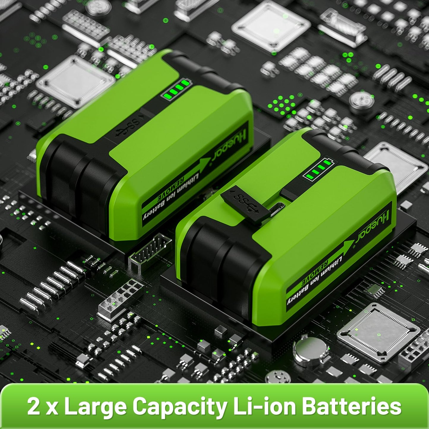 Huepar Laser Level 3x360 Self Leveling with 2 Rechargeable Batteries, 3D 12 Lines High Brightness Green Laser Level for Construction or Home Renovation, LS03CG