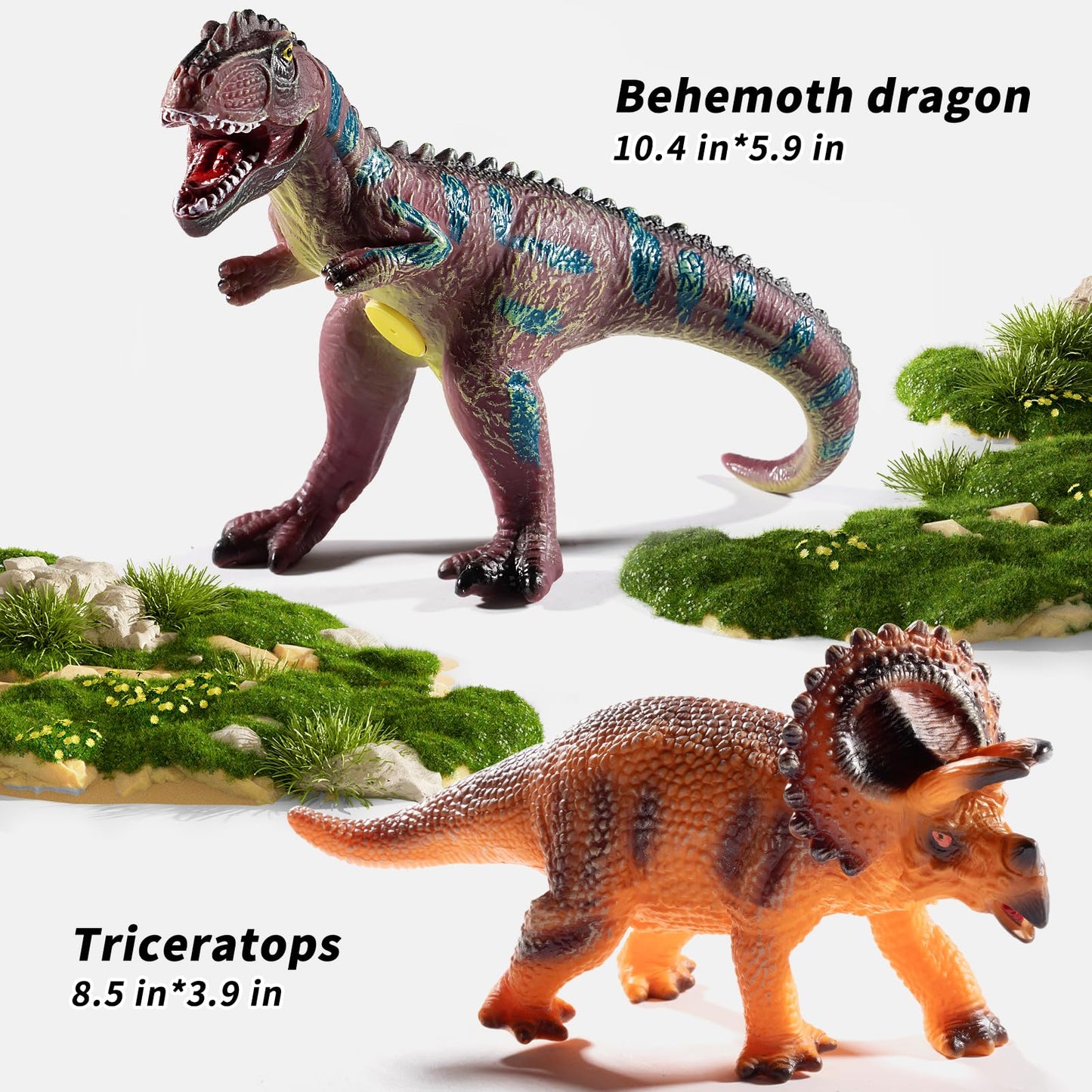 NIPLOOOW Big Dinosaur Toys for Kids 3-5, 7 Piece Realistic Soft Dinosaur Figures, Jumbo Dinosaur Toys for Kids 5-7, Dinosaur Party Favors, Birthday Gifts for Boys & Girls