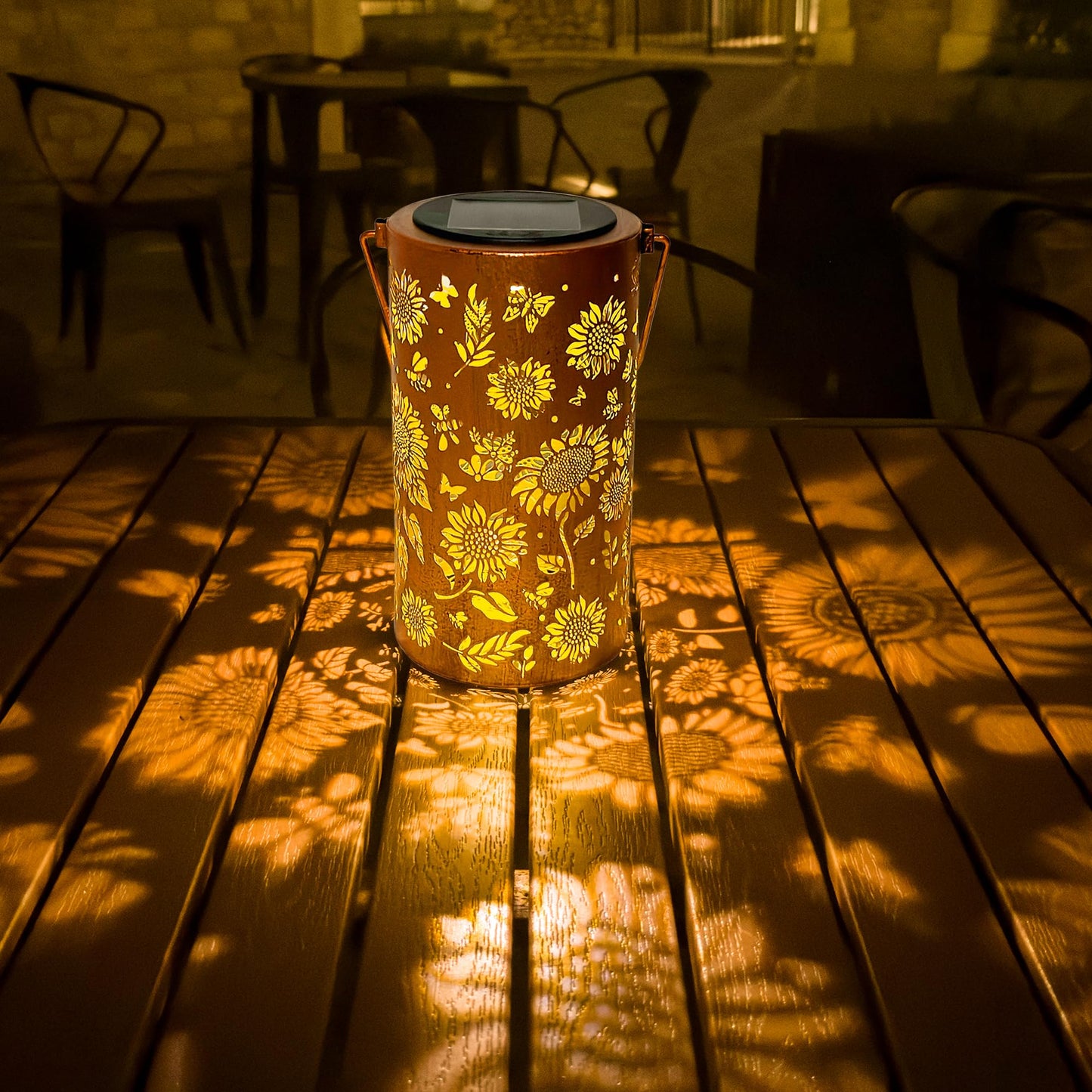 ANYTALK Birthday Gifts for Women Mom Grandma, Sunflower Solar Lanterns Outdoor Waterproof, Hanging Solar Lights for Yard, Patio, Porch, Garden Decor