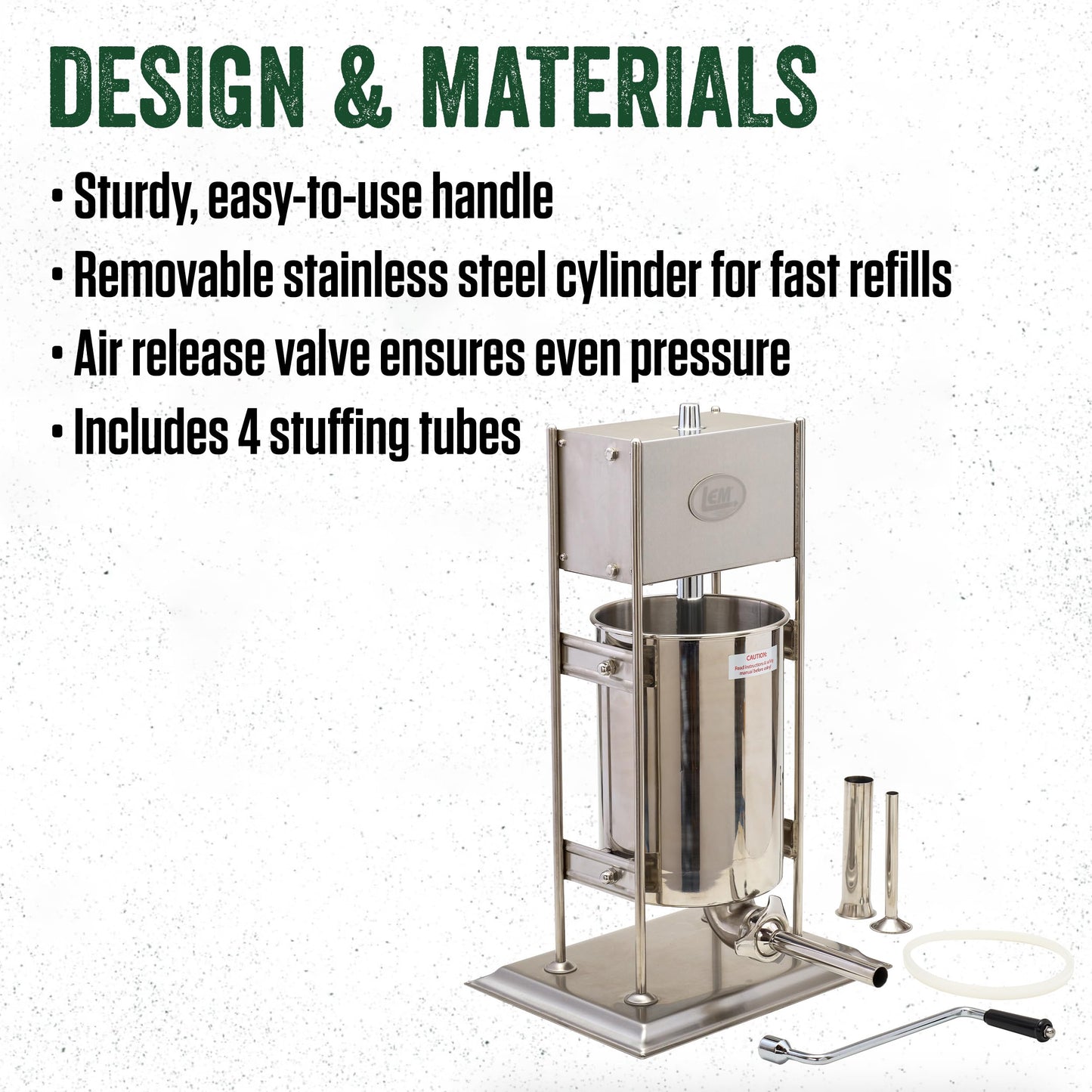 LEM Big Bite Dual Gear 25lb Sausage Stuffer with 2 Speeds