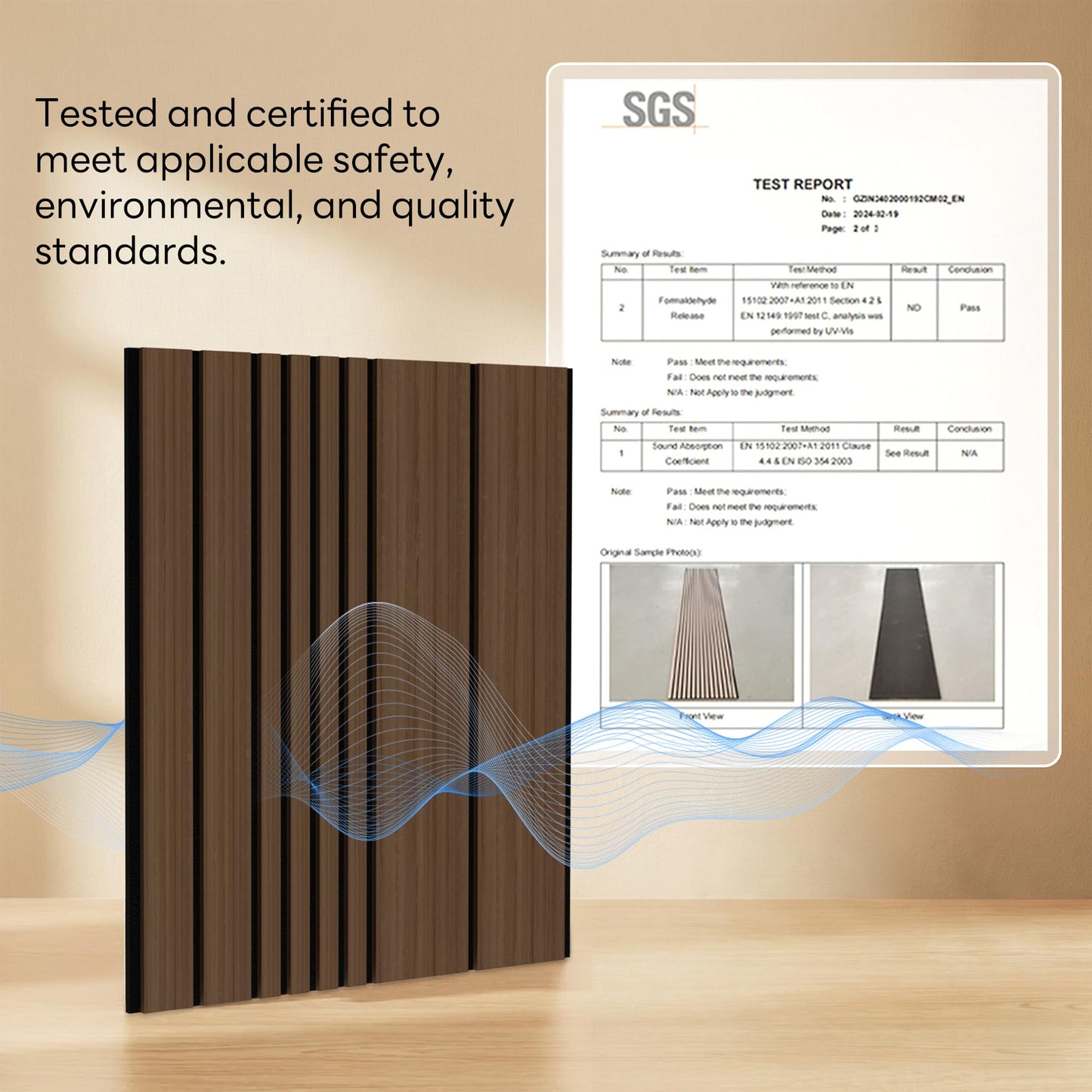 Wall Panels-4-Pack Wood 3D Wall Panels for Wall Decor,High Grille Soundproof Slat Acoustic Panels For Living Room,TV Background,Bedroom,Kitchen,Office,Cinema (23.6 X 23.6,Dark Walnut)