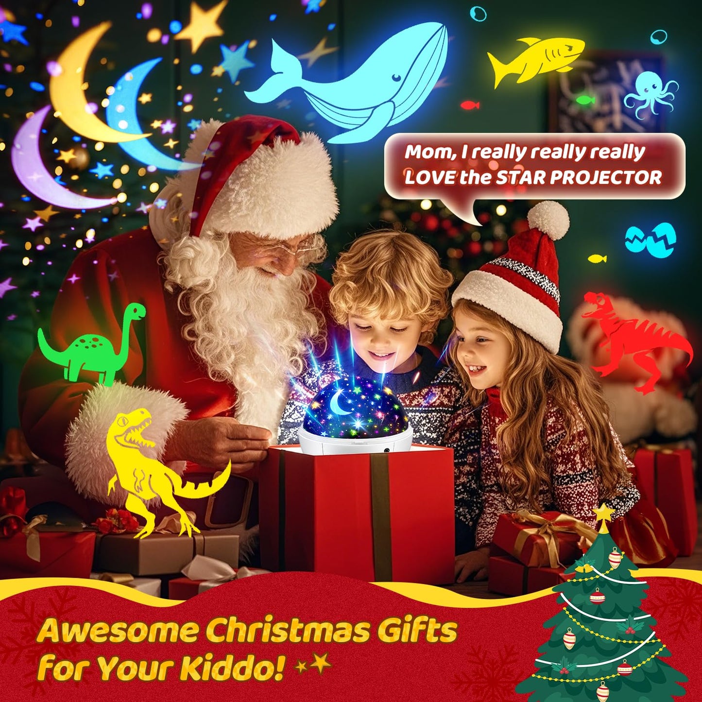 Staryou Dinosaur Toys for Kids 2-7, 【Remote+3 Films+93 Effects】 Dinosaur Toys for Kids 3-5, 【3 Timer+5 Brightness】 Baby Sensory Toys, Toddler Sensory Toy, Dinos Toys, 3 Year Boy Birthday Gifts