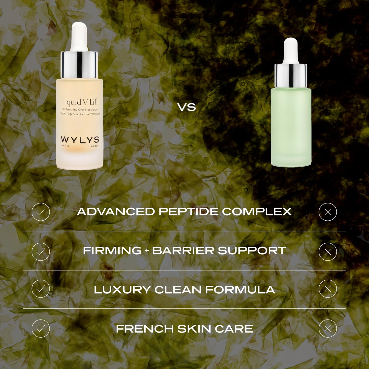 Liquid V-Lift – Peptide Face Serum for Aging Skin | Lifts, Firms & Brightens with Collagen & AFA-GS Alga | Reduces Wrinkles & Fine Lines | Lightweight Anti-Aging Formula for Radiance – 30ml