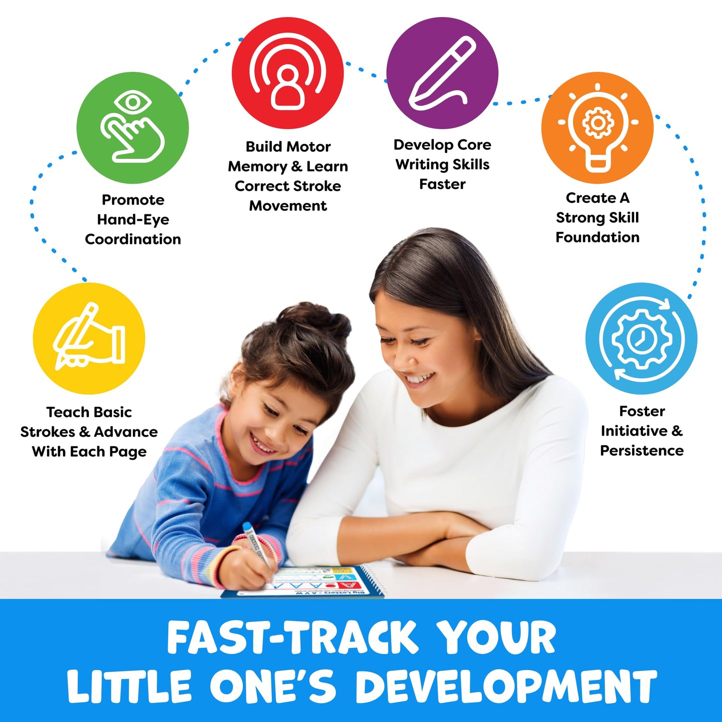 Preschool Learning Activities - Tracing Books for Kids Ages 3-5 - Toddler Handwriting Practice - Letter Tracing for Kids Preschool Kindergarten Workbooks 3-4, 4-5 Learning Books - 3 year old boy gift