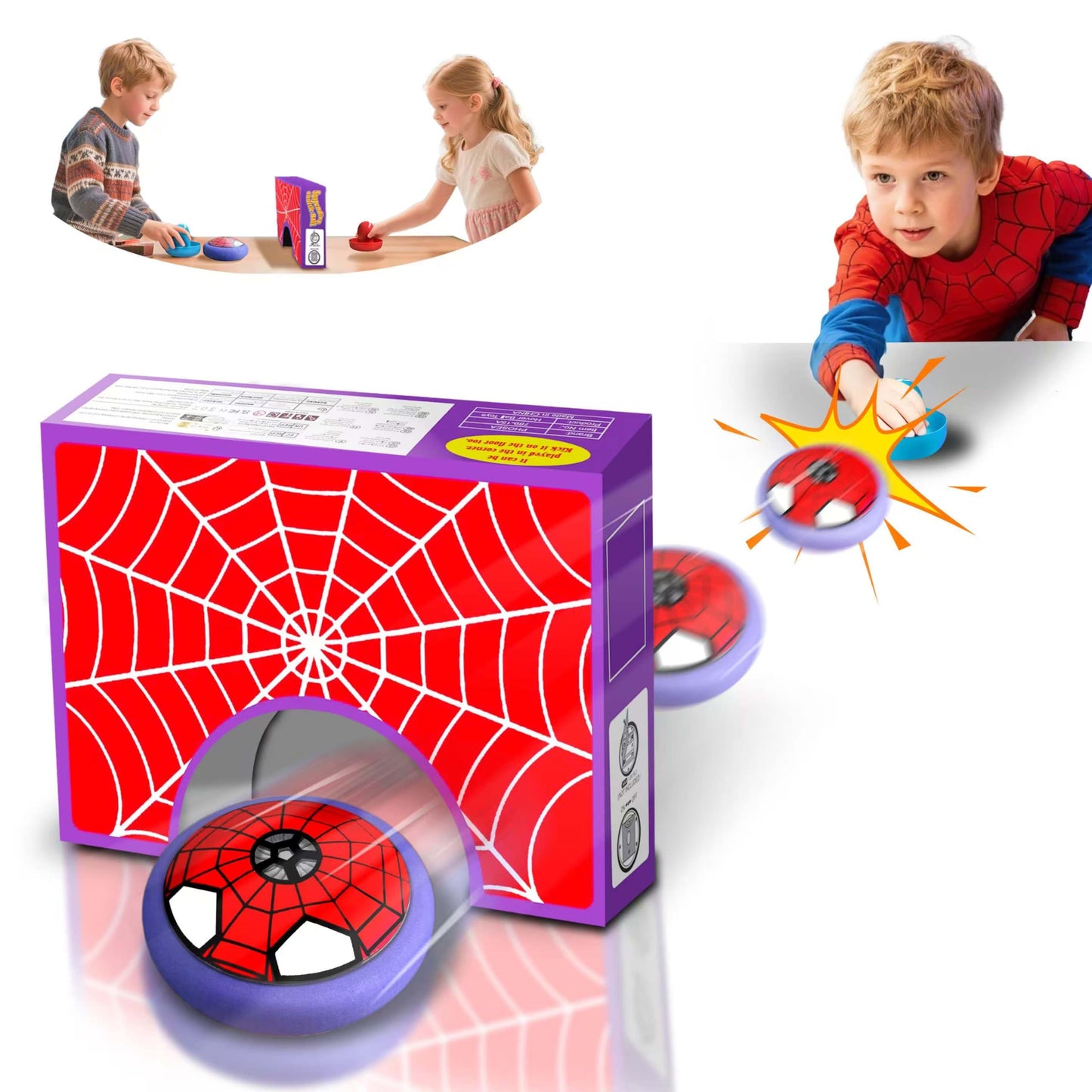 PHOSEA Tabletop Air Hockey Game for Kids,Hover Shell Strike Toy,Tabletop or Floor Multiplayer Sports Game for Ages 4-10,Boy Birthday Gifts-Boy Toys Age 4 6 7 8 9 10 Year Old,Ice Hockey Football