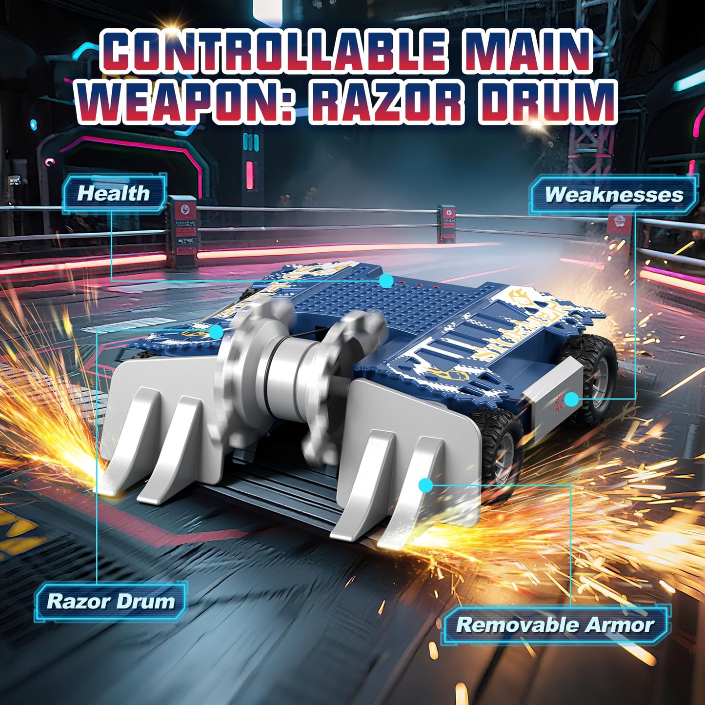 ACIKETO Remote Control Battle Robots, RC Fighting Robots Toys for Kids, Combat Robot STEM Toys, 4WD 2.4 GHz Remote Control Robot Set Birthday Gifts for Boys and Girls Age 5 & Up