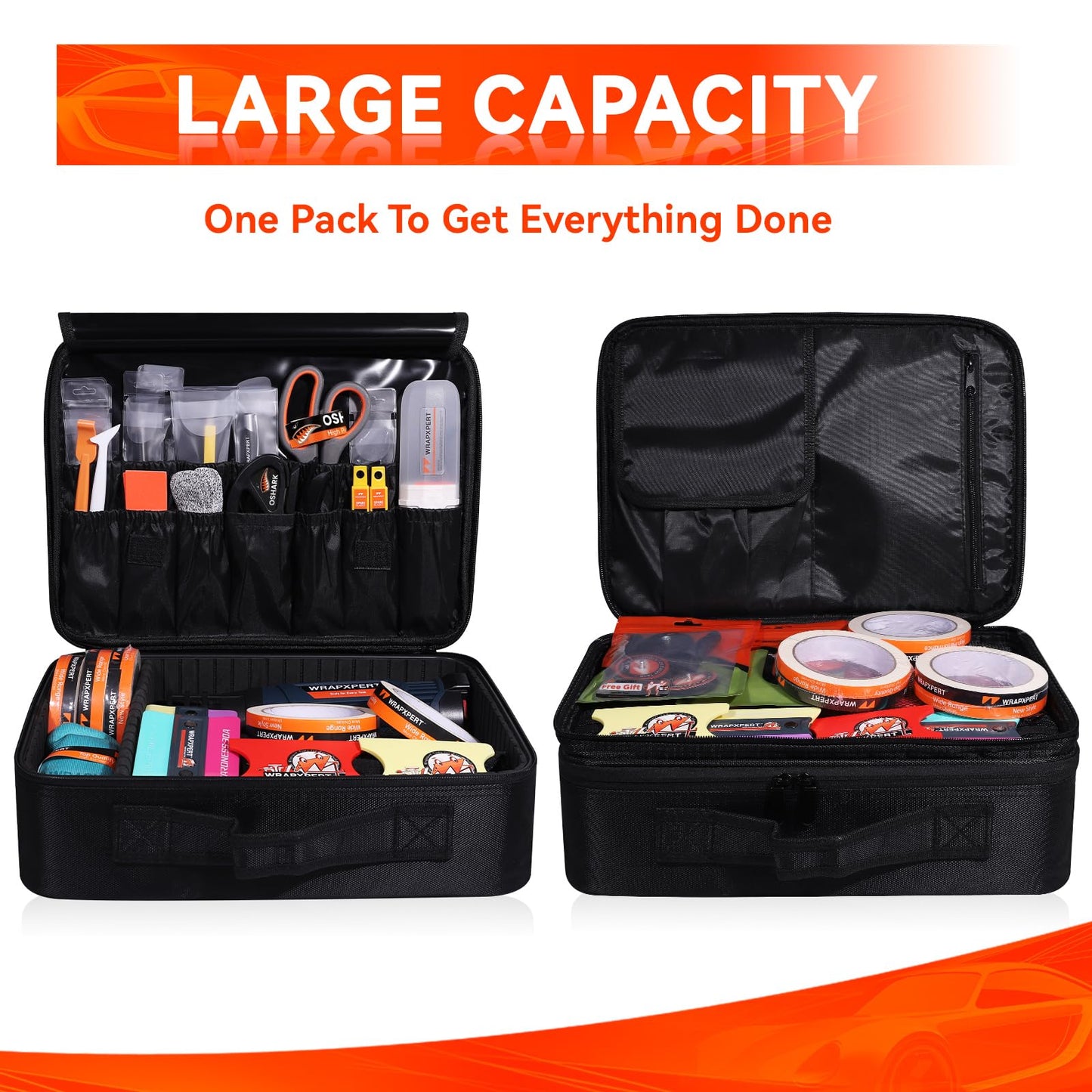 WRAPXPERT Vinyl Wrap Tool Kit with Heat Gun for Car Wrapping, Vehicle Vinyl Wrap Tools with Squeegee, Knife, Gloves, Magnets Holder, Car Wrap Tools Window Tint Tools for Auto Film Installation